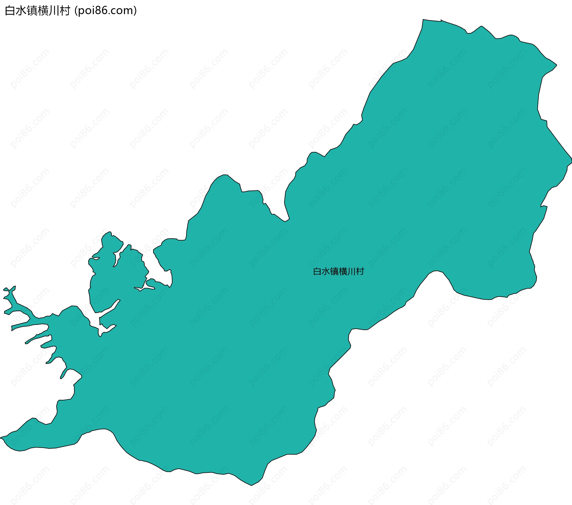 白水镇横川村边界地图