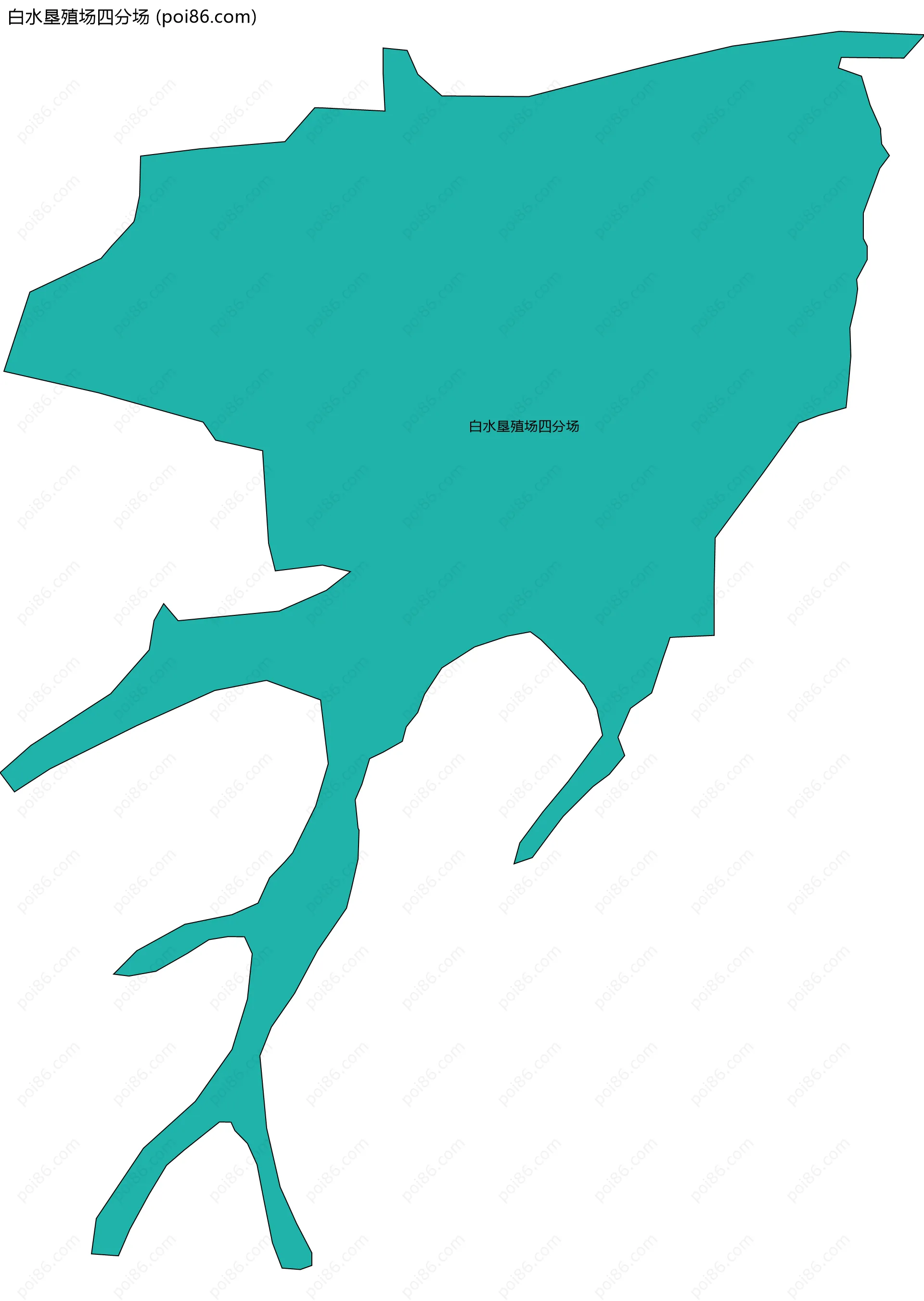 白水垦殖场四分场边界地图