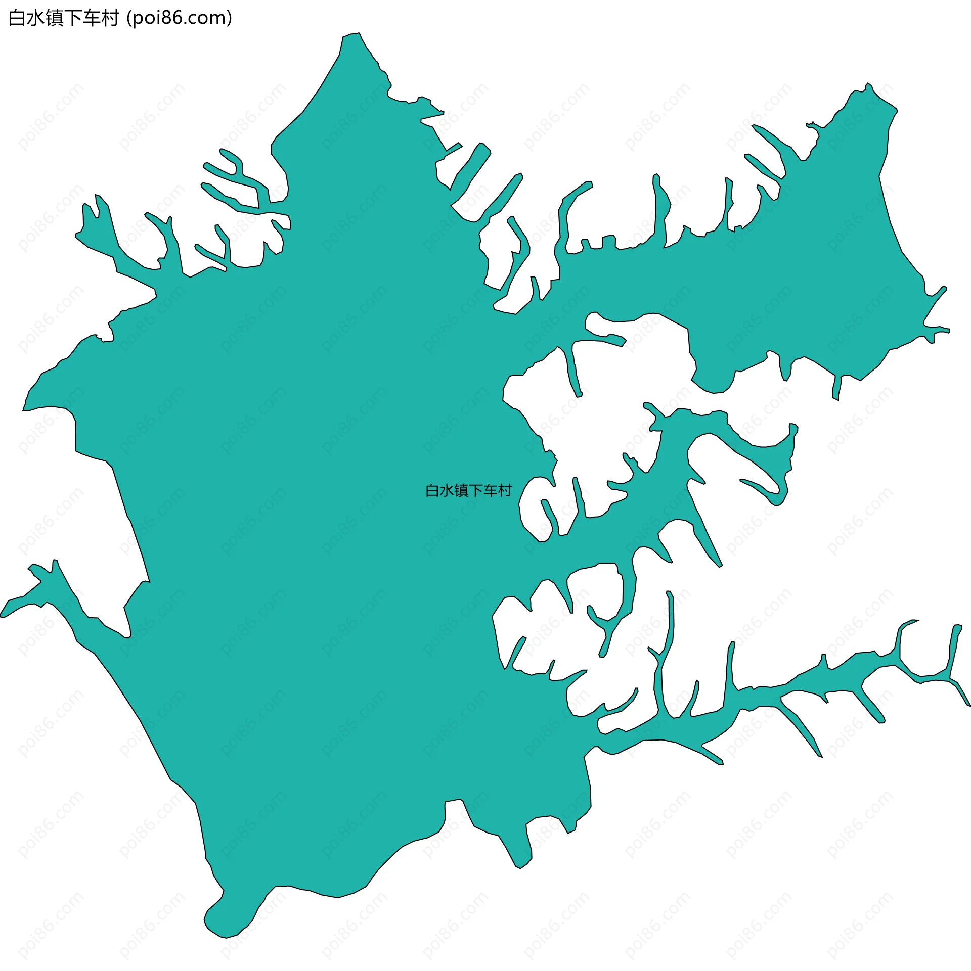 白水镇下车村边界地图