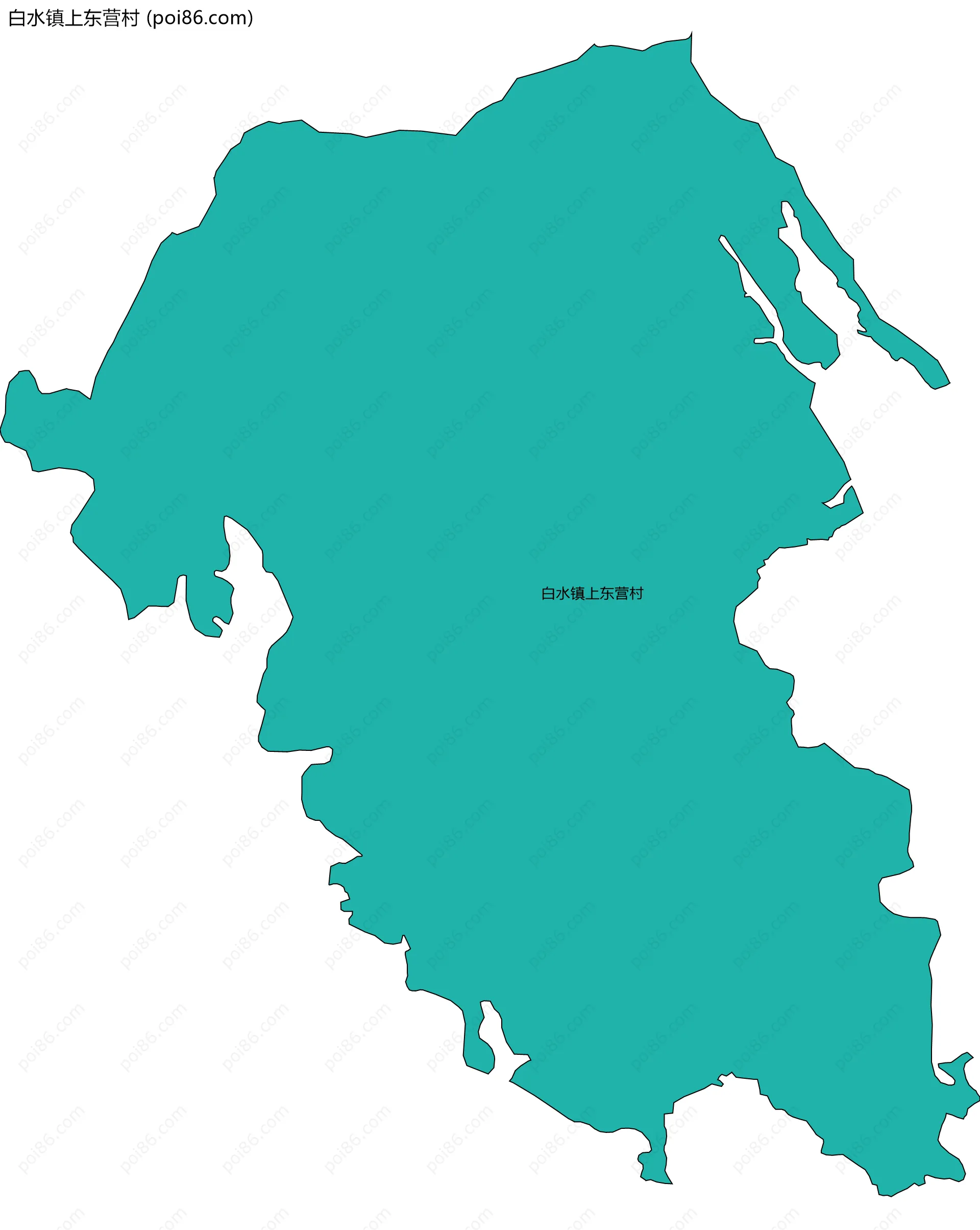 白水镇上东营村边界地图