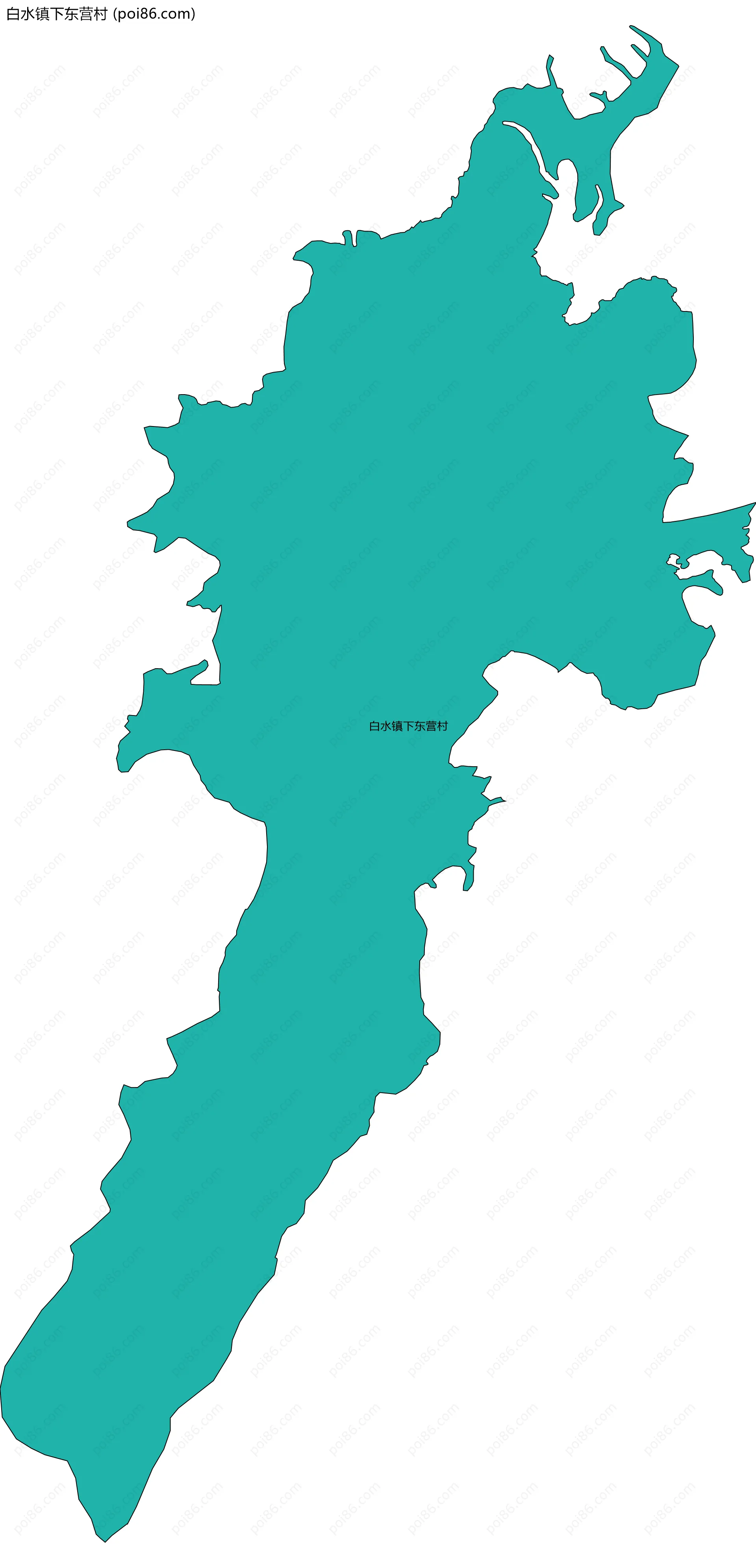 白水镇下东营村边界地图