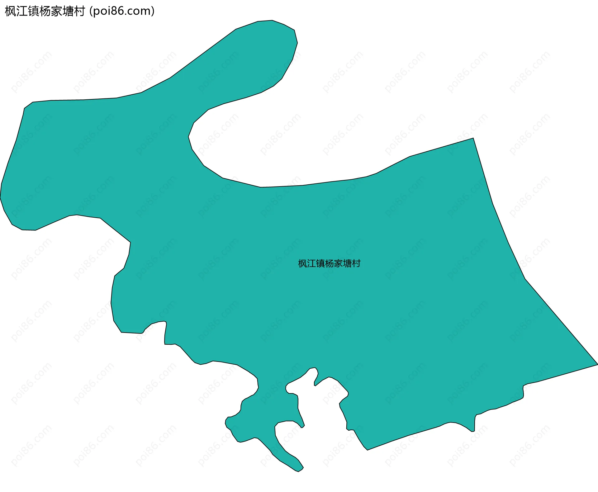 枫江镇杨家塘村边界地图