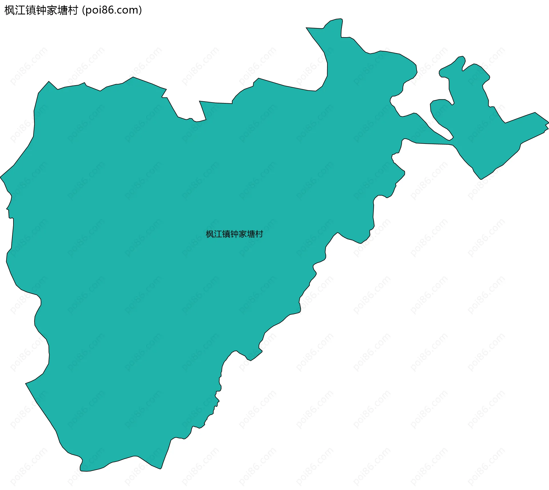 枫江镇钟家塘村边界地图