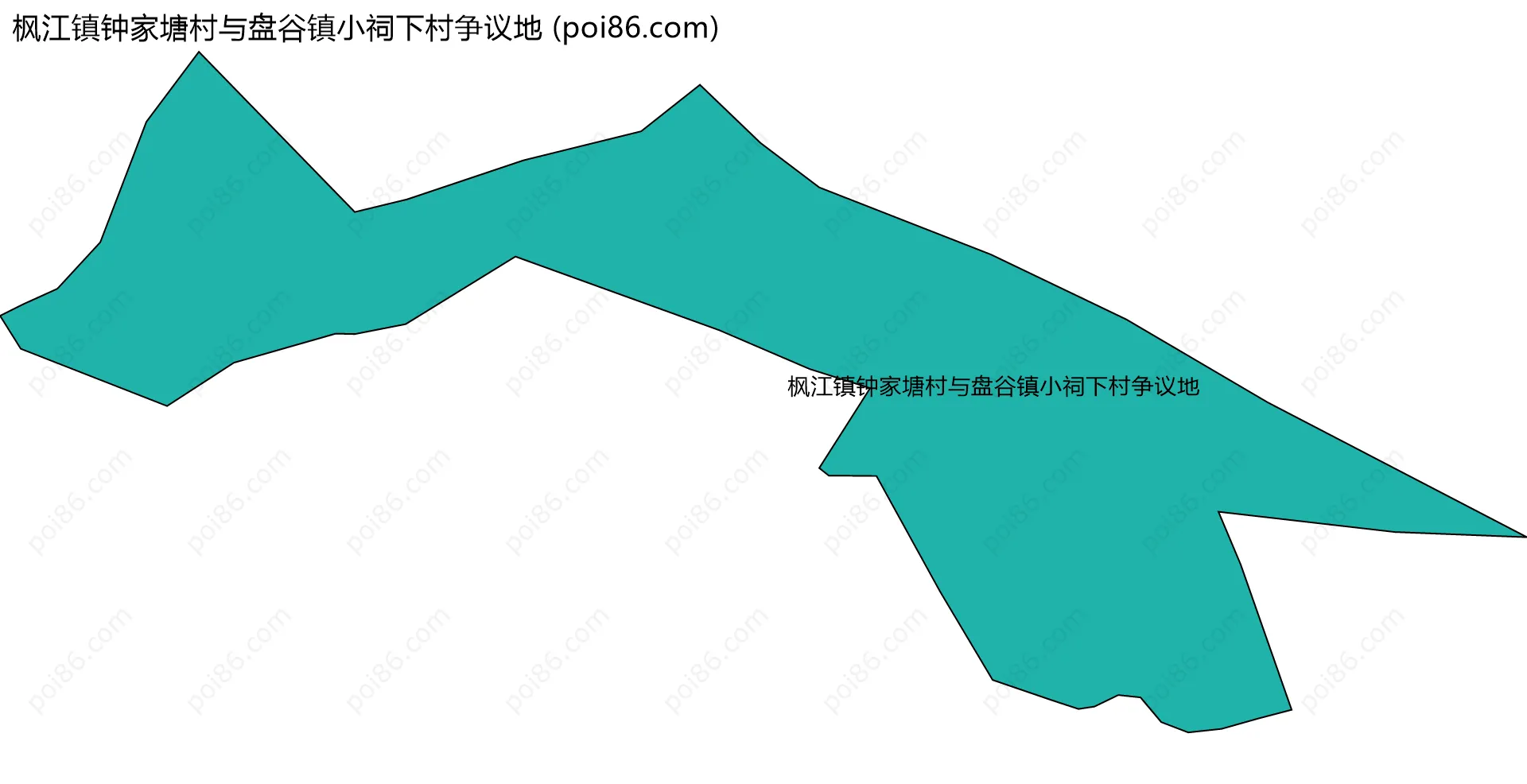 枫江镇钟家塘村与盘谷镇小祠下村争议地边界地图