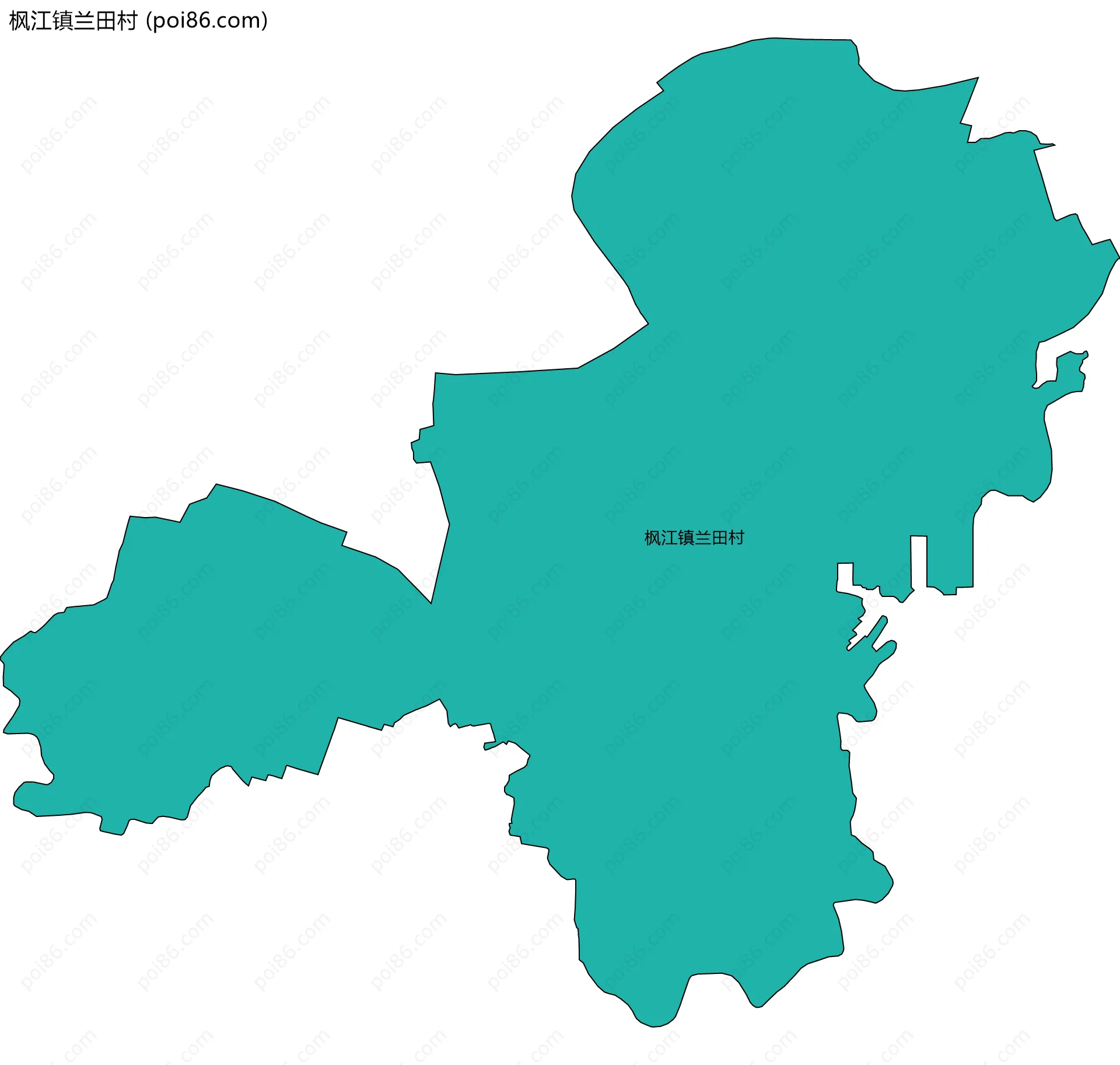 枫江镇兰田村边界地图