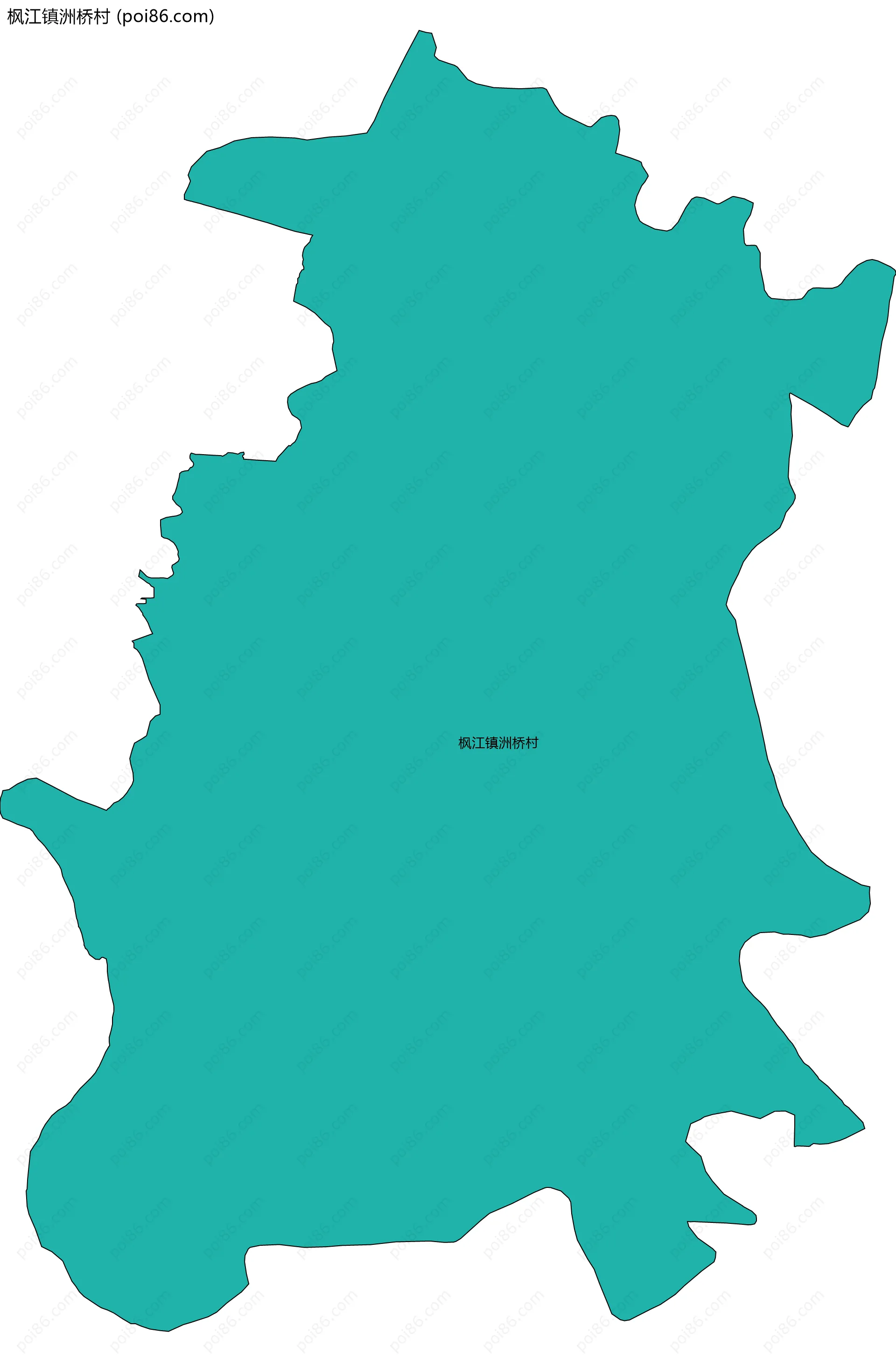 枫江镇洲桥村边界地图