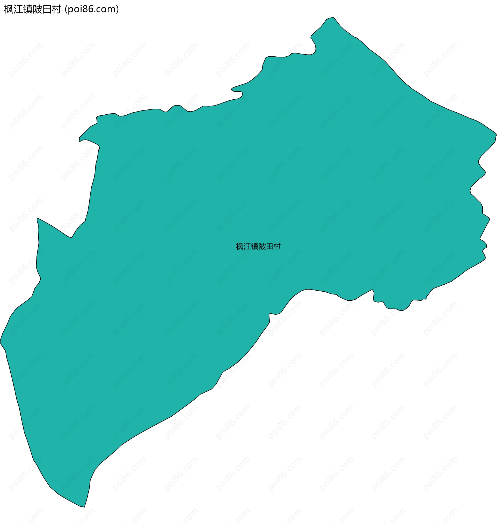 枫江镇陂田村边界地图
