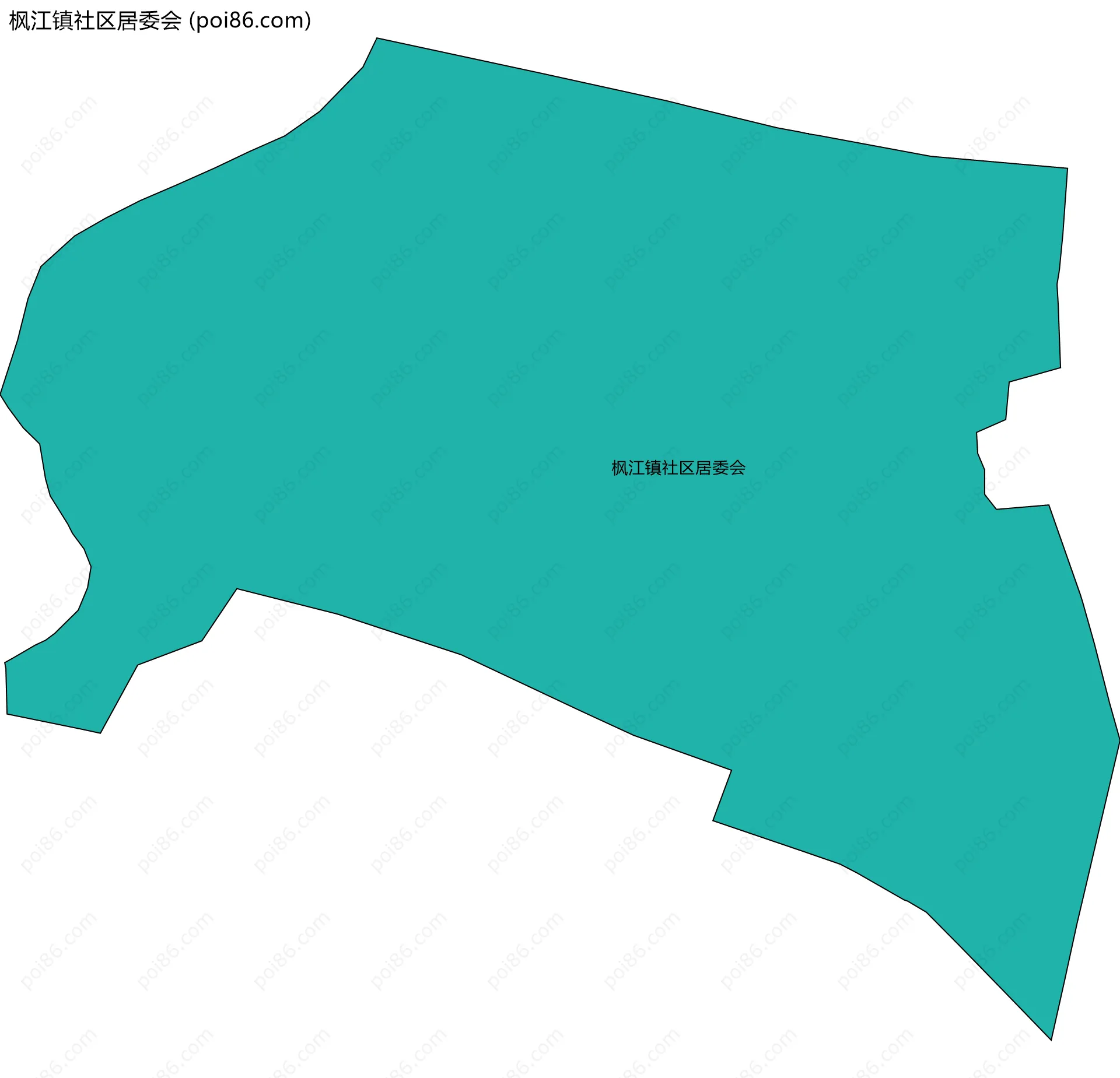 枫江镇社区居委会边界地图