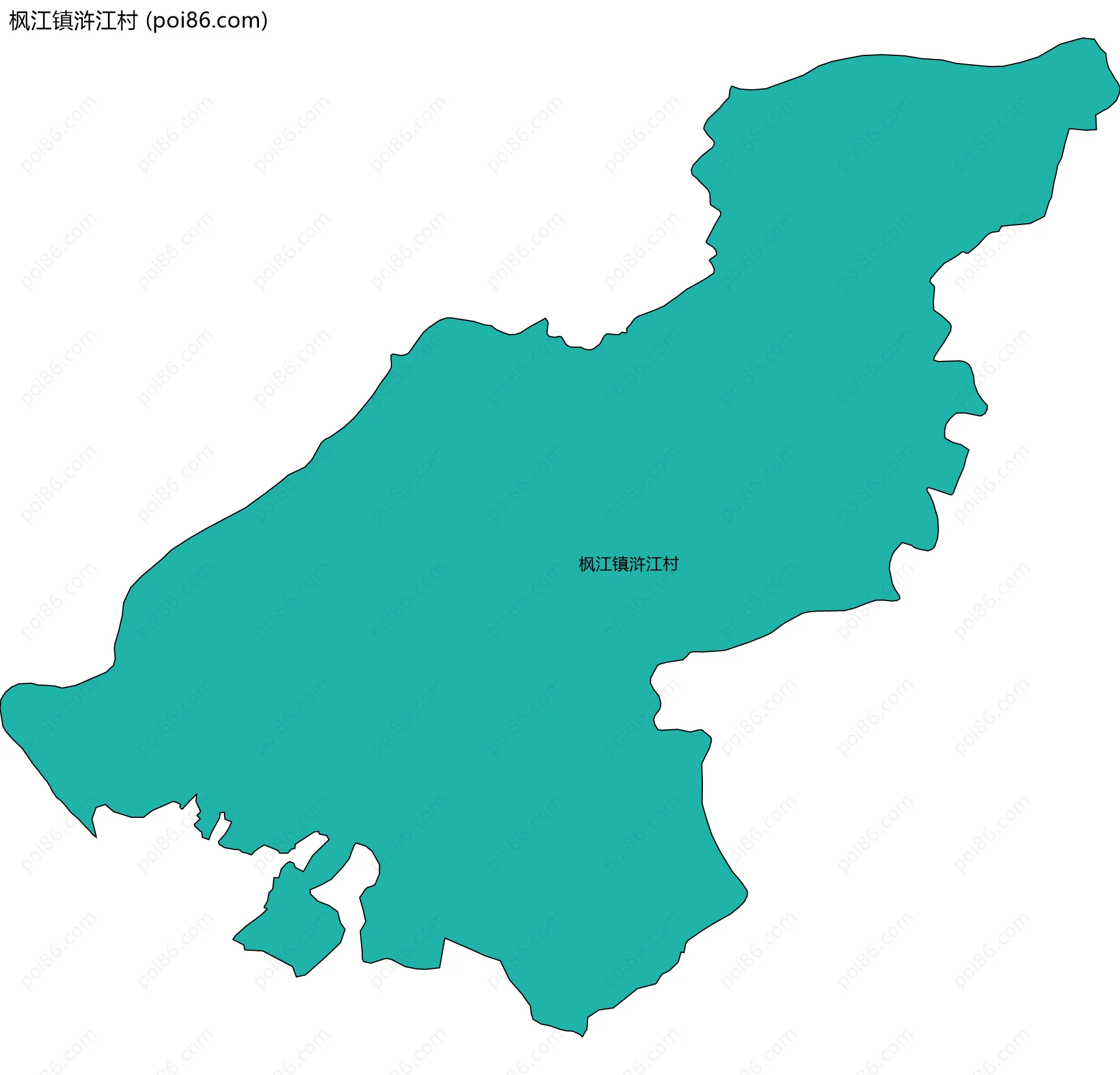 枫江镇浒江村边界地图