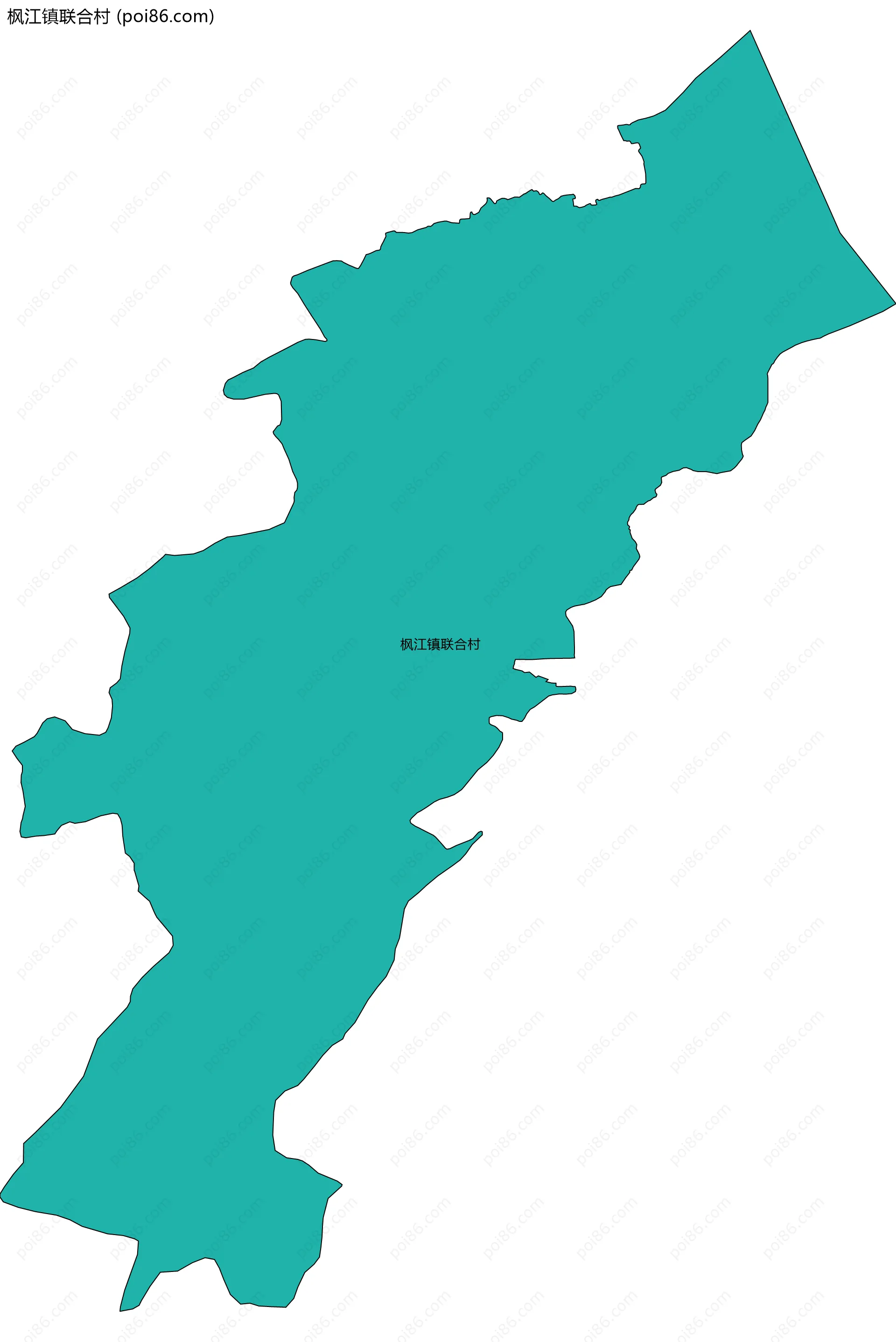 枫江镇联合村边界地图