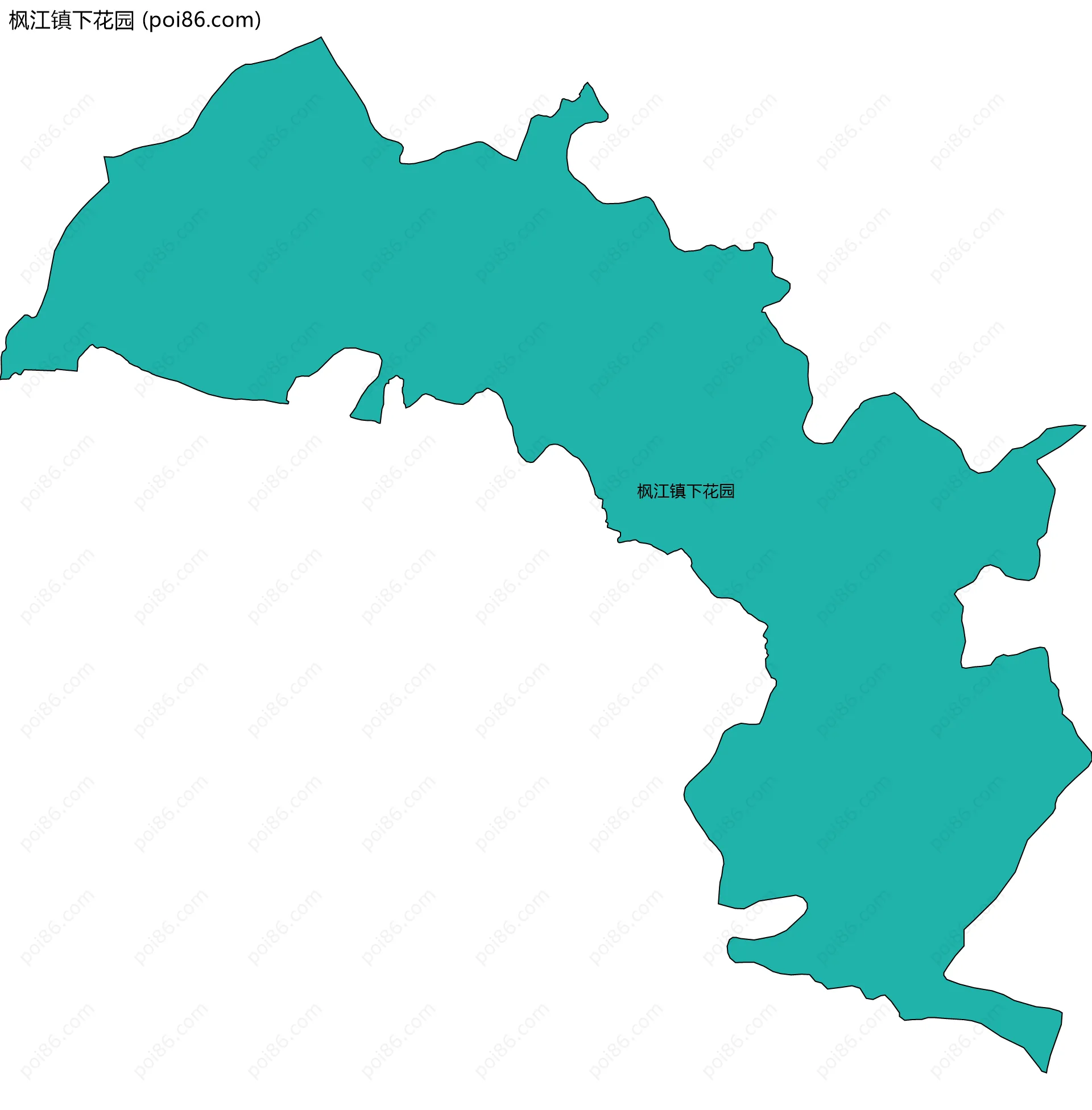 枫江镇下花园边界地图