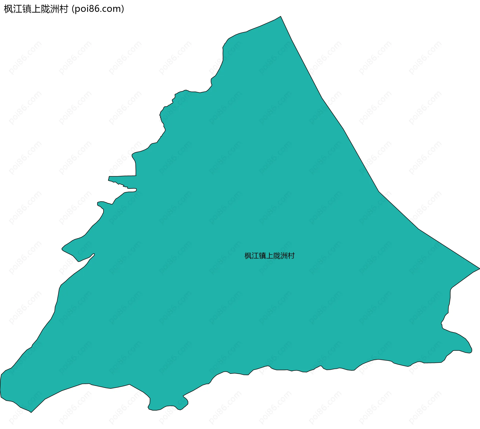 枫江镇上陇洲村边界地图