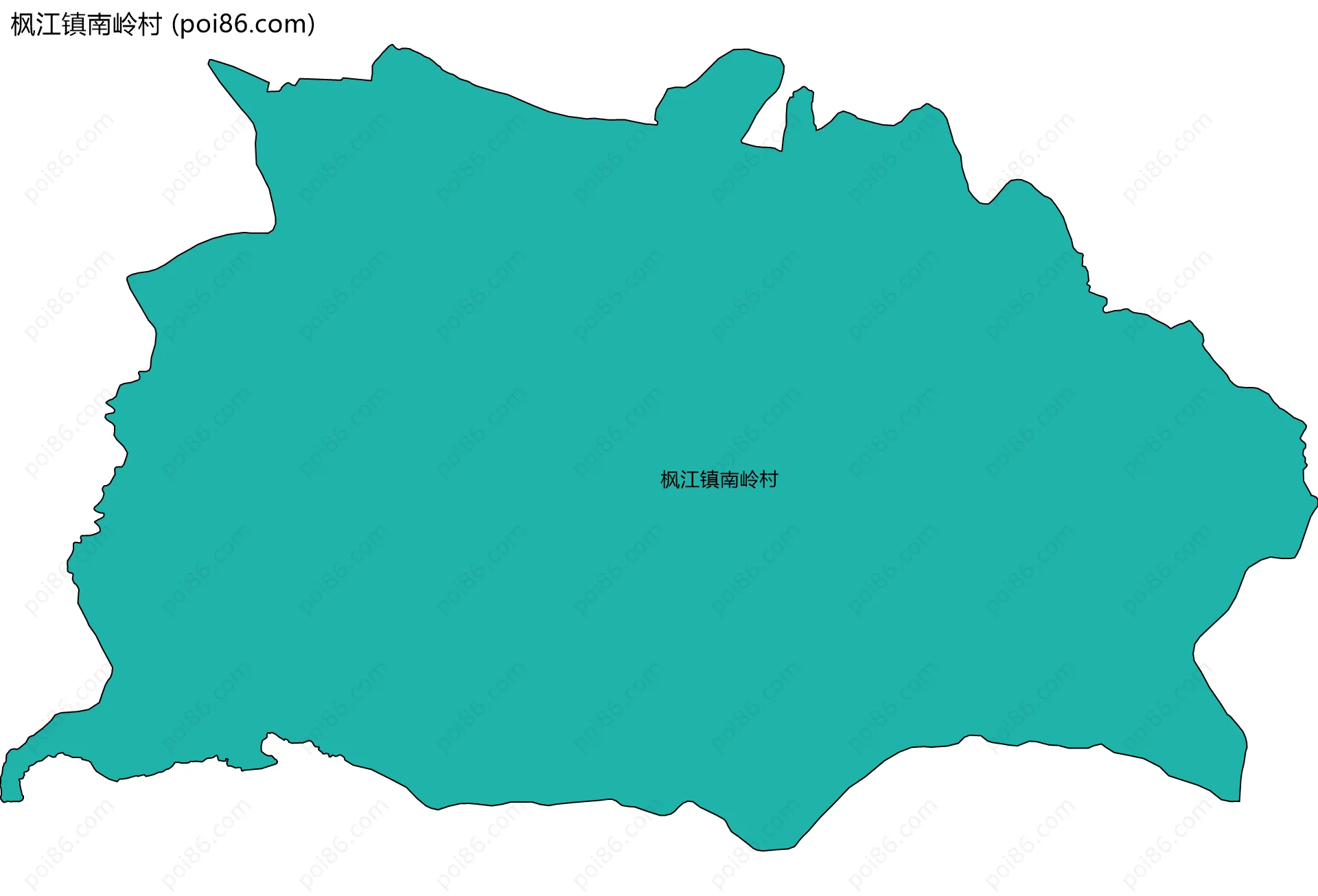 枫江镇南岭村边界地图