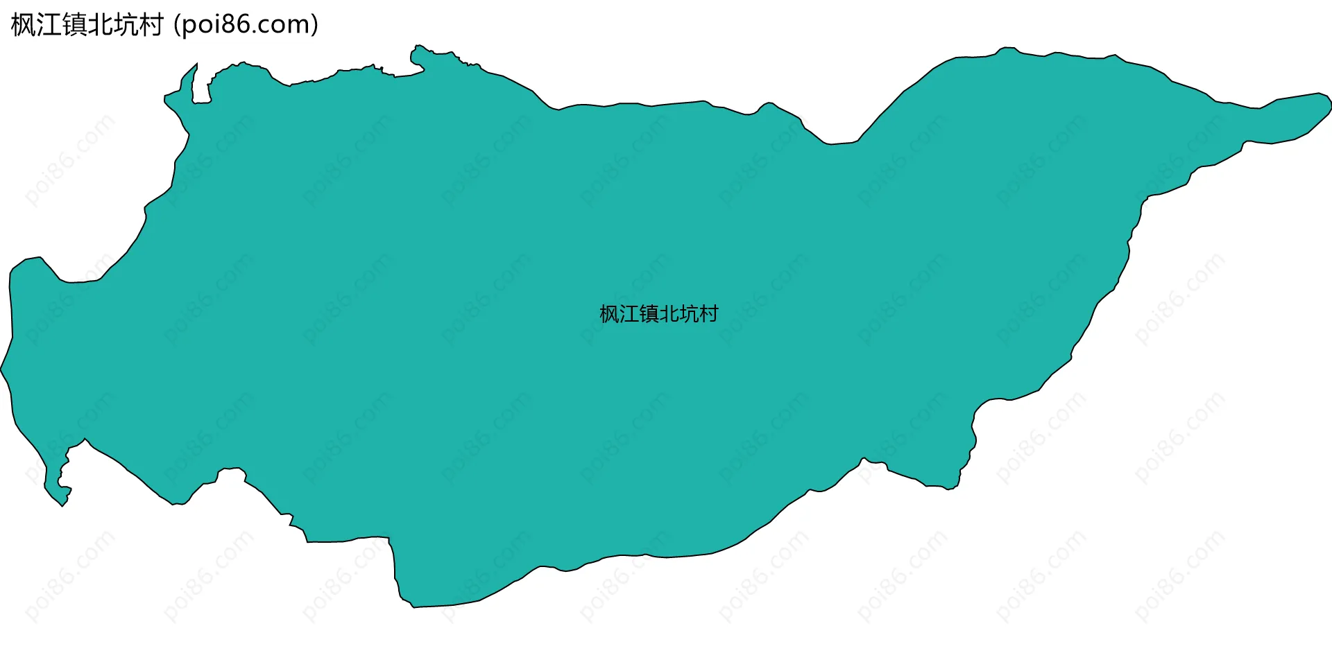 枫江镇北坑村边界地图