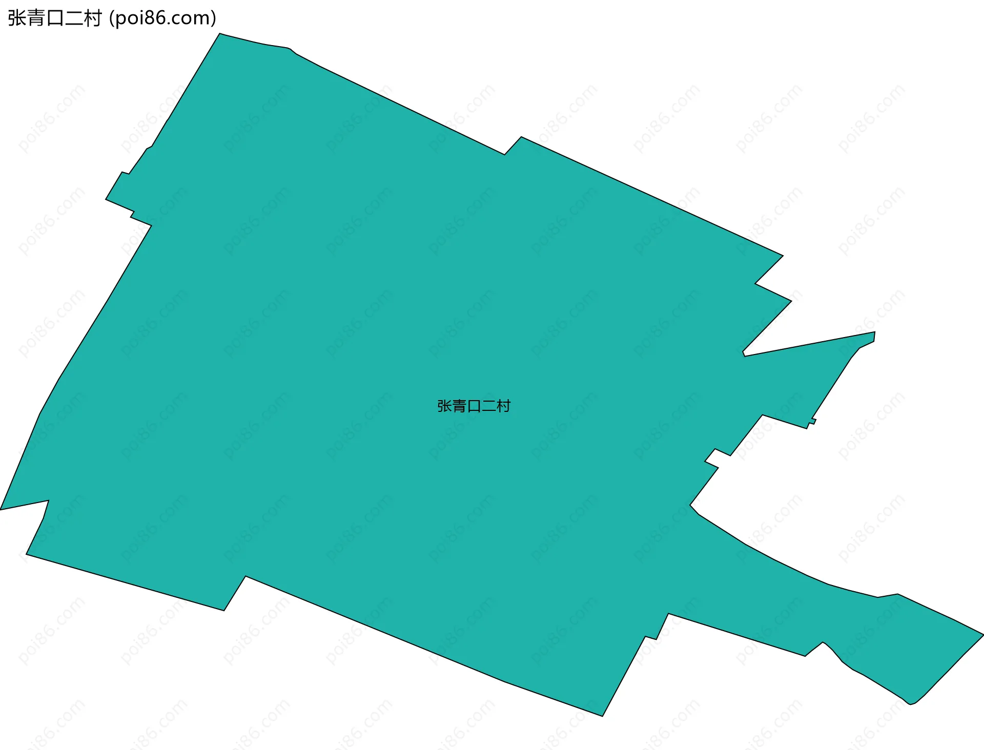 张青口二村边界地图