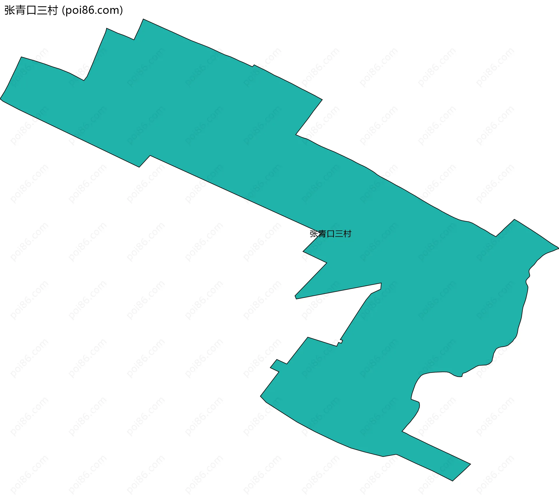 张青口三村边界地图