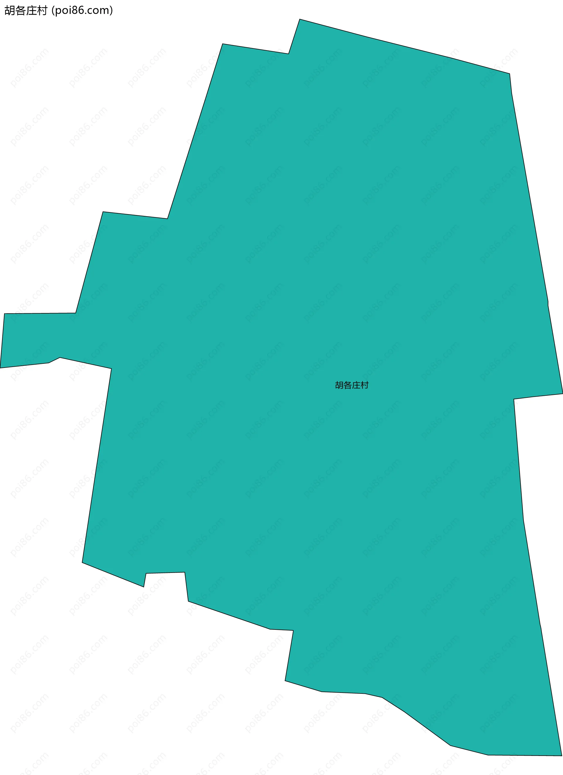 胡各庄村边界地图