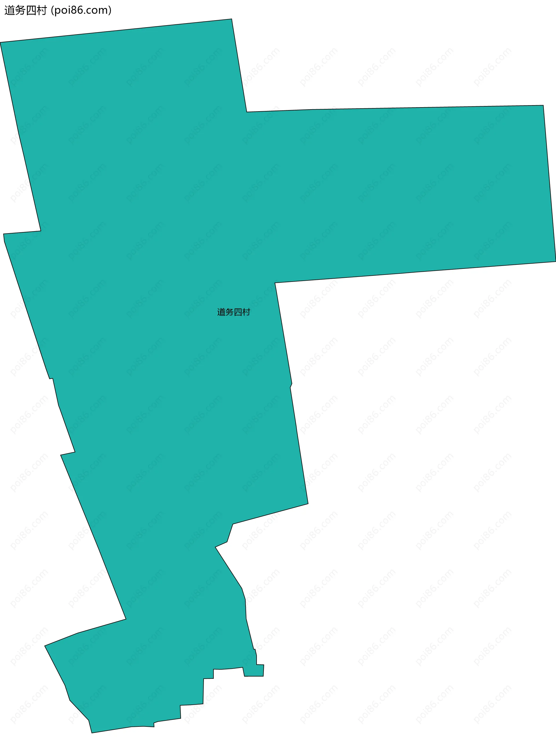 道务四村边界地图