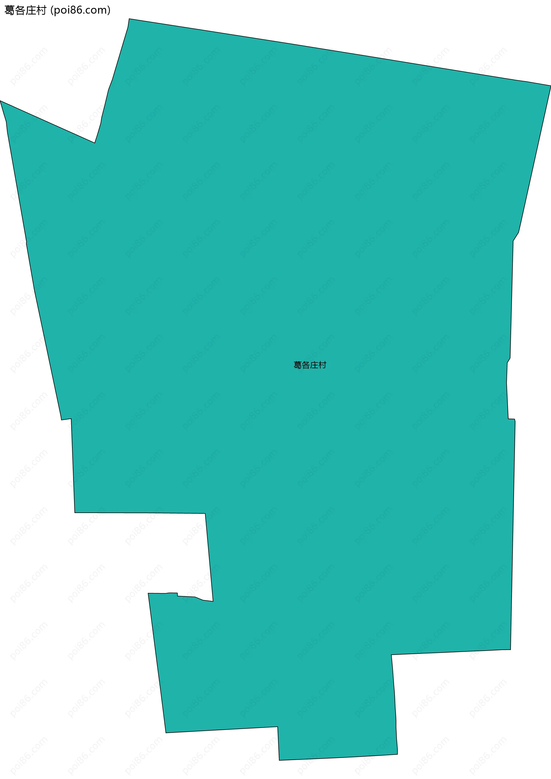 葛各庄村边界地图