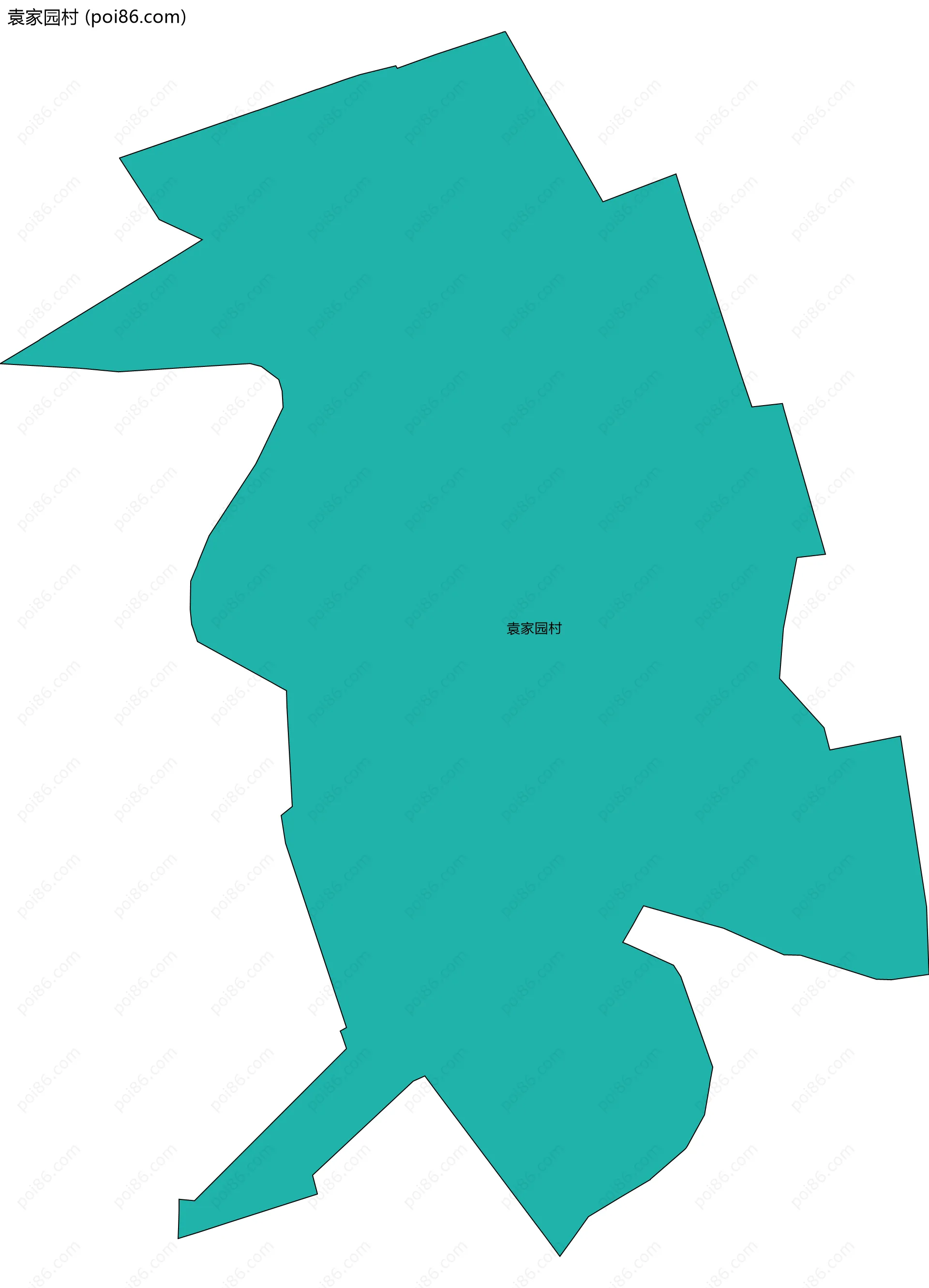 袁家园村边界地图