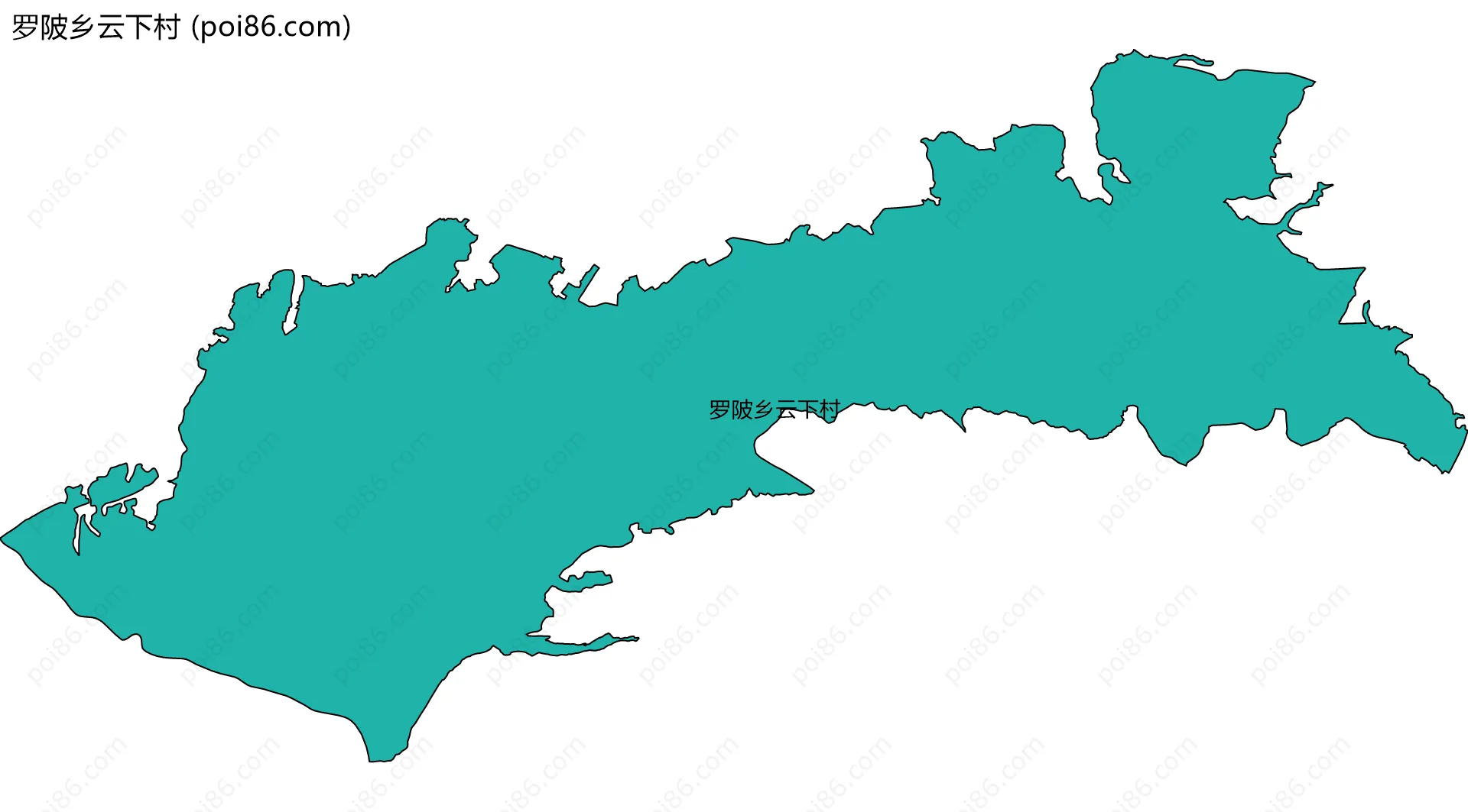 罗陂乡云下村边界地图