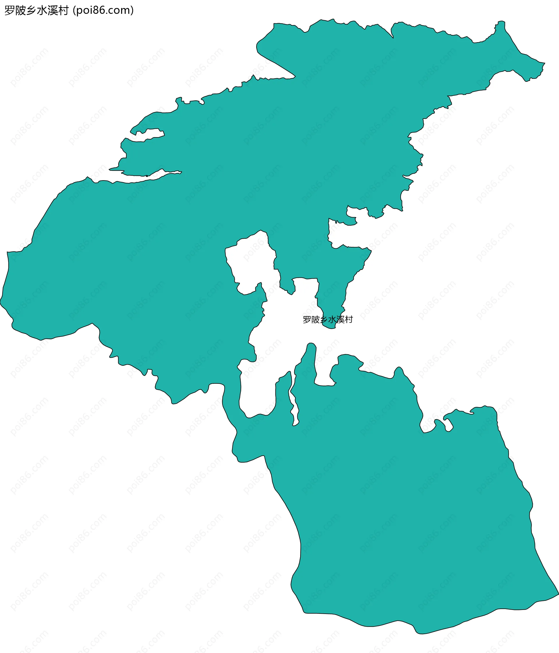 罗陂乡水溪村边界地图