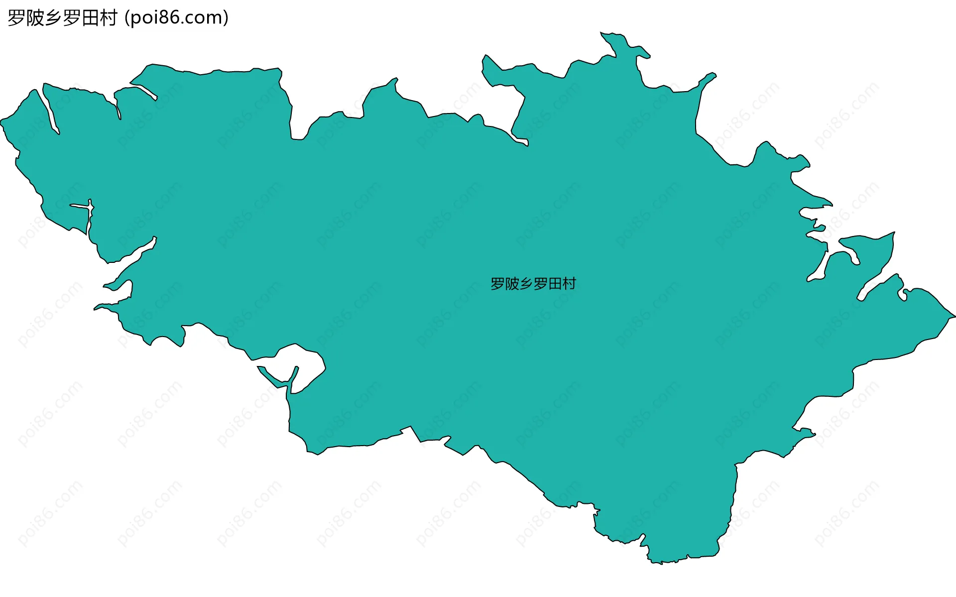 罗陂乡罗田村边界地图