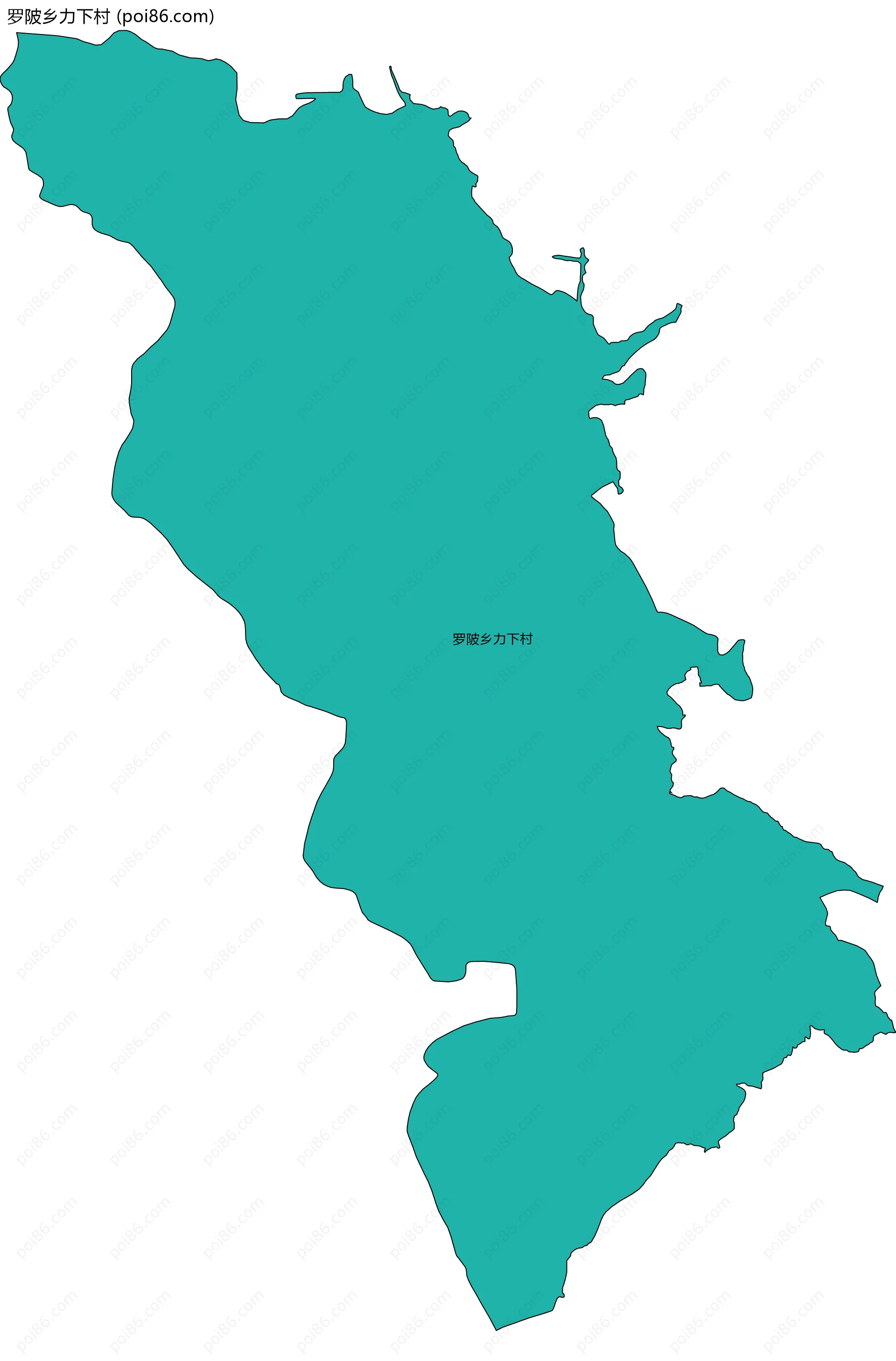 罗陂乡力下村边界地图