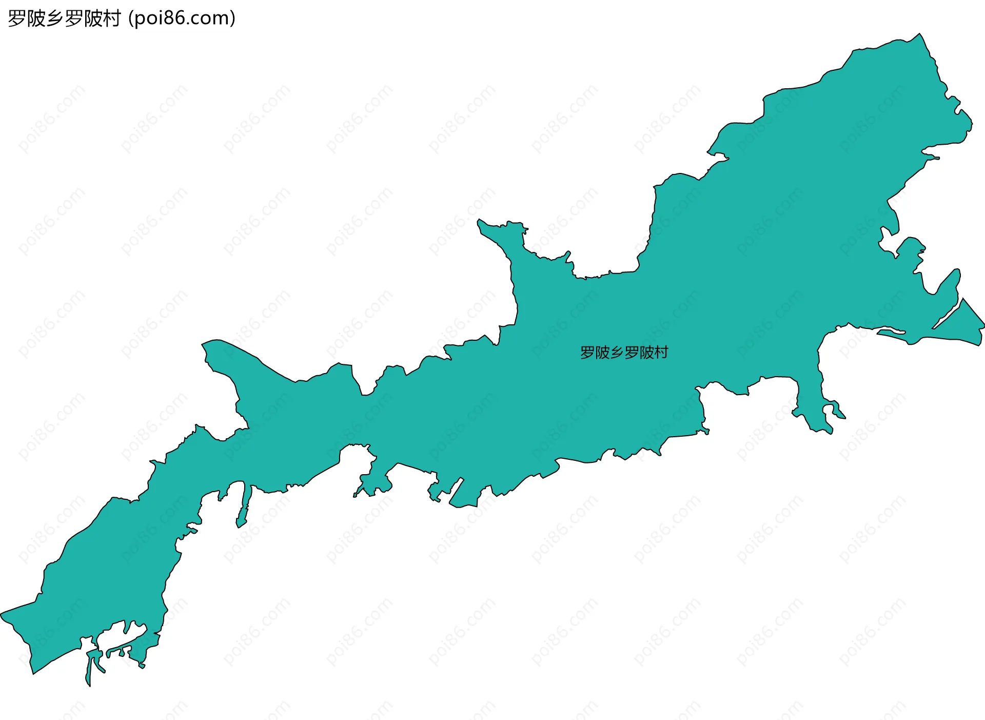罗陂乡罗陂村边界地图