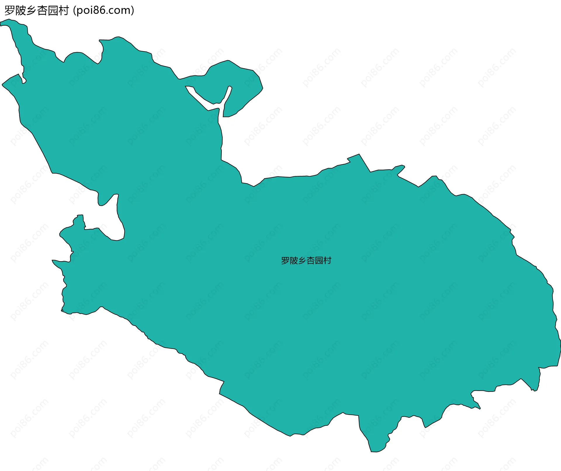 罗陂乡杏园村边界地图