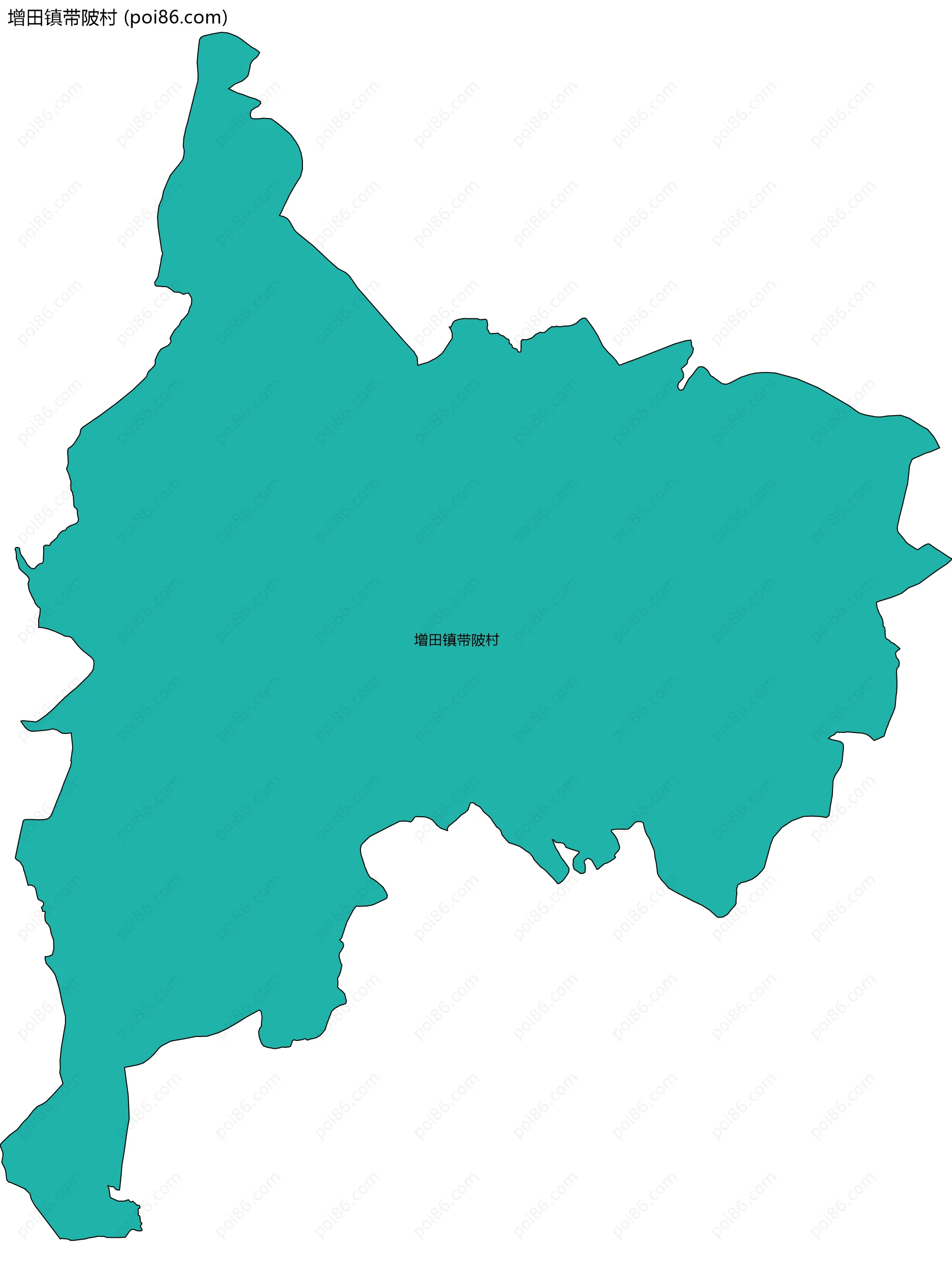 增田镇带陂村边界地图