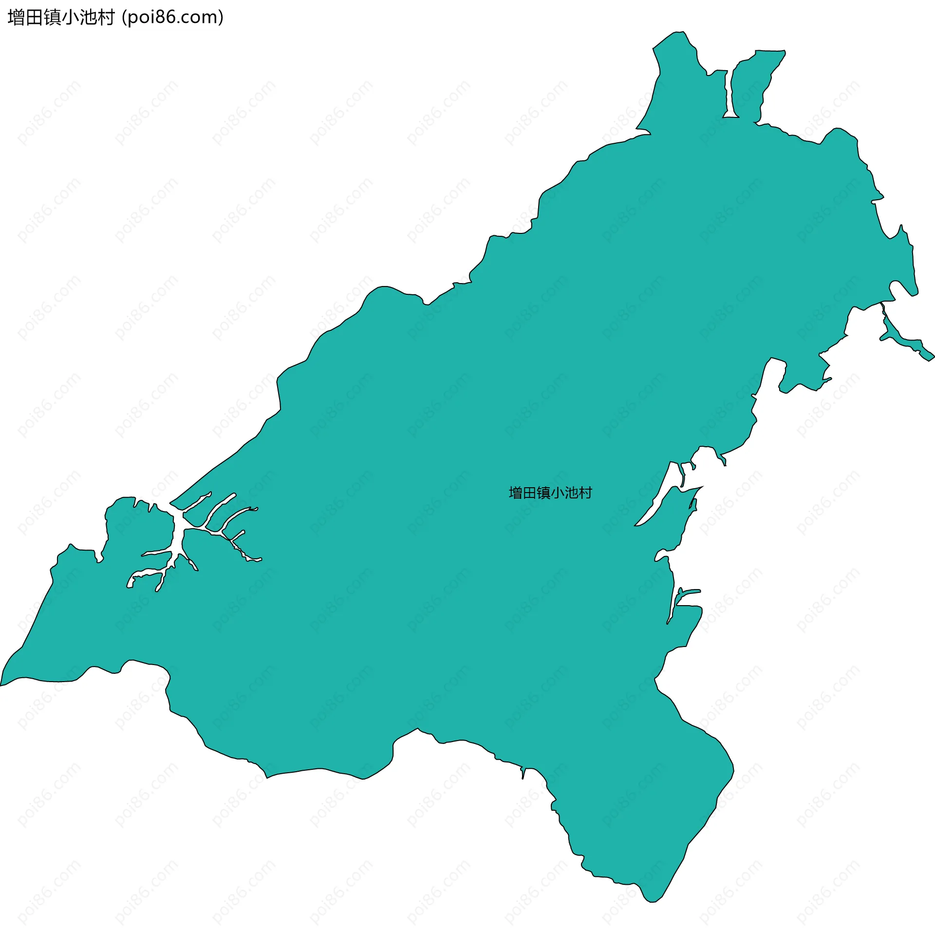 增田镇小池村边界地图