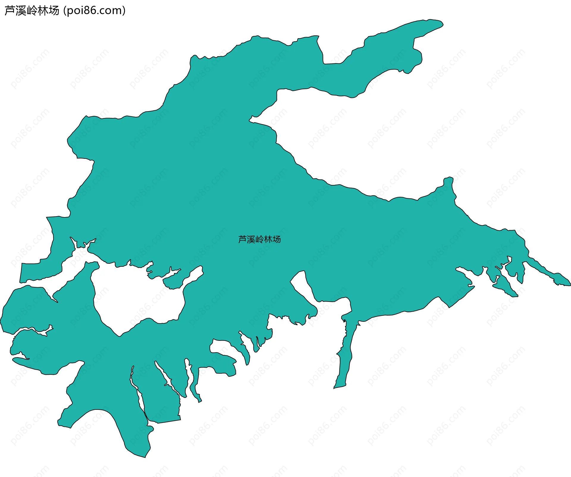 芦溪岭林场边界地图