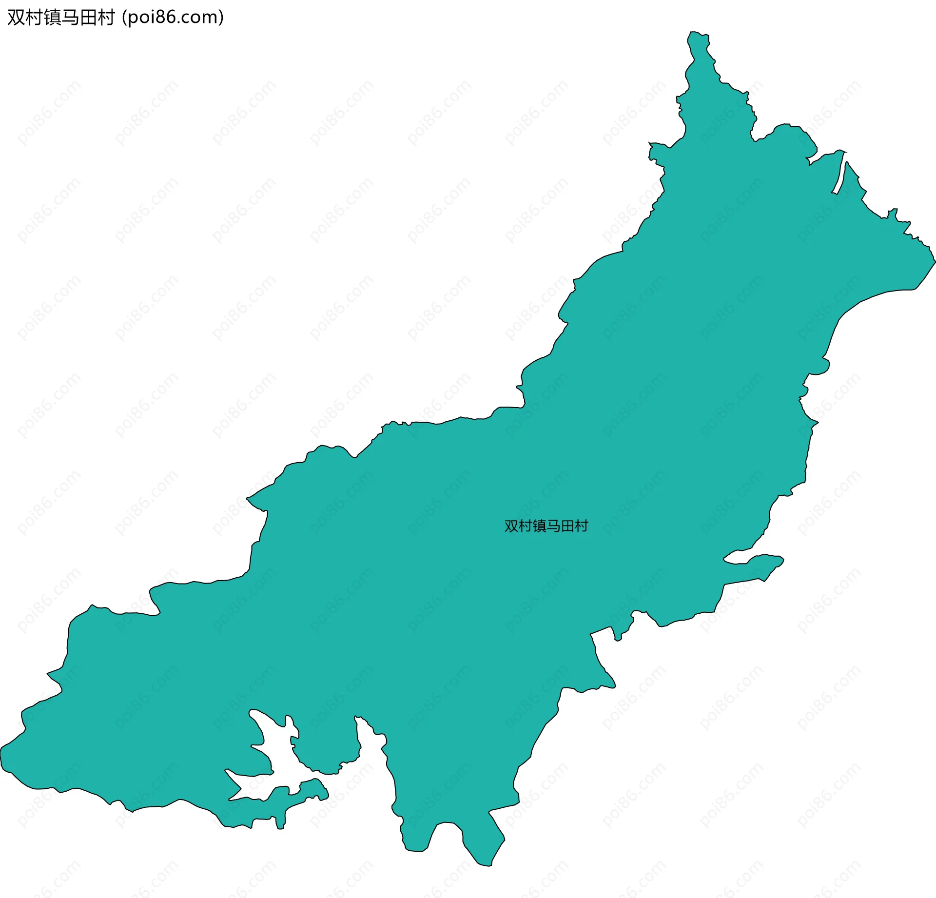 双村镇马田村边界地图