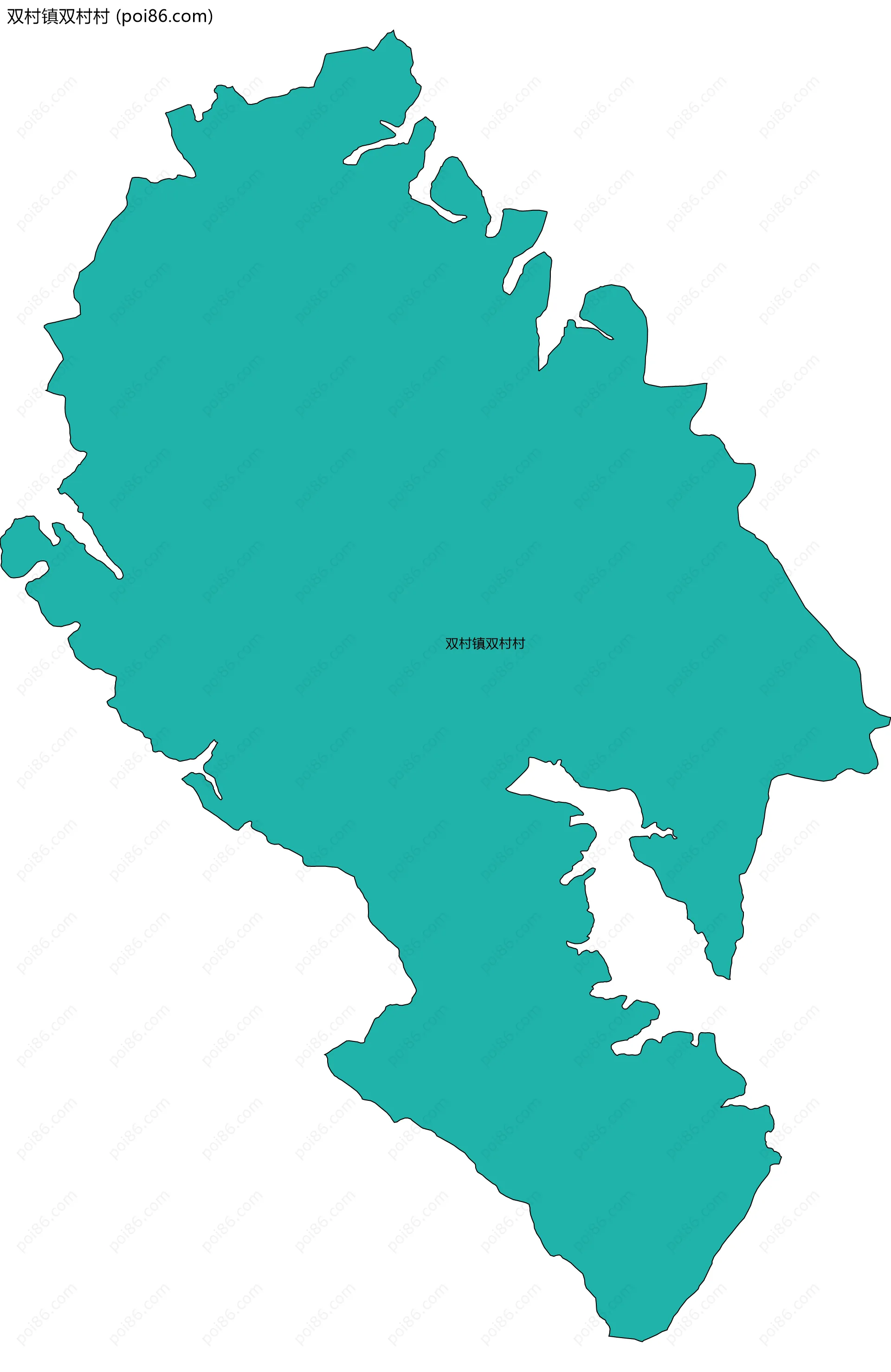 双村镇双村村边界地图