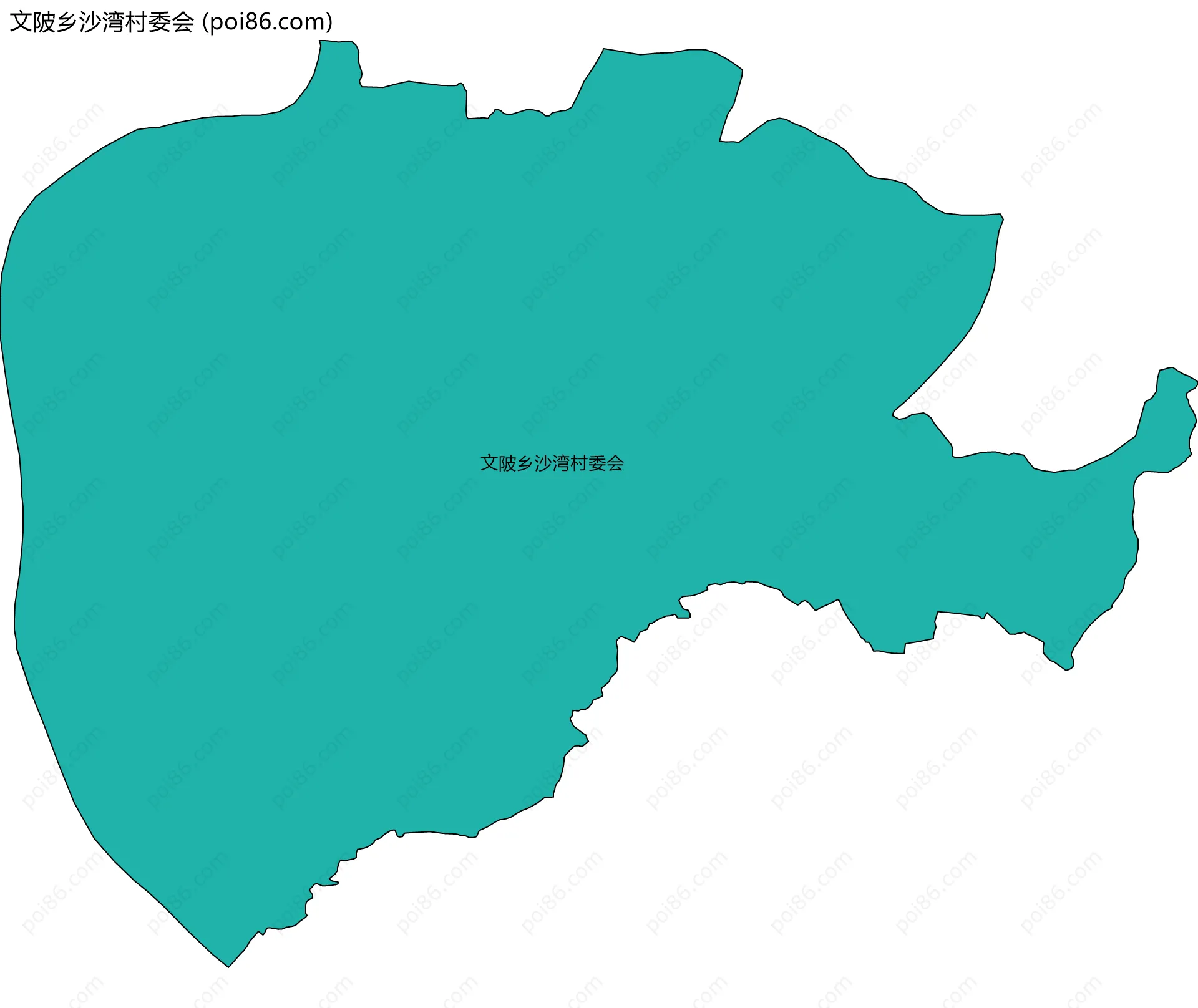 文陂乡沙湾村委会边界地图