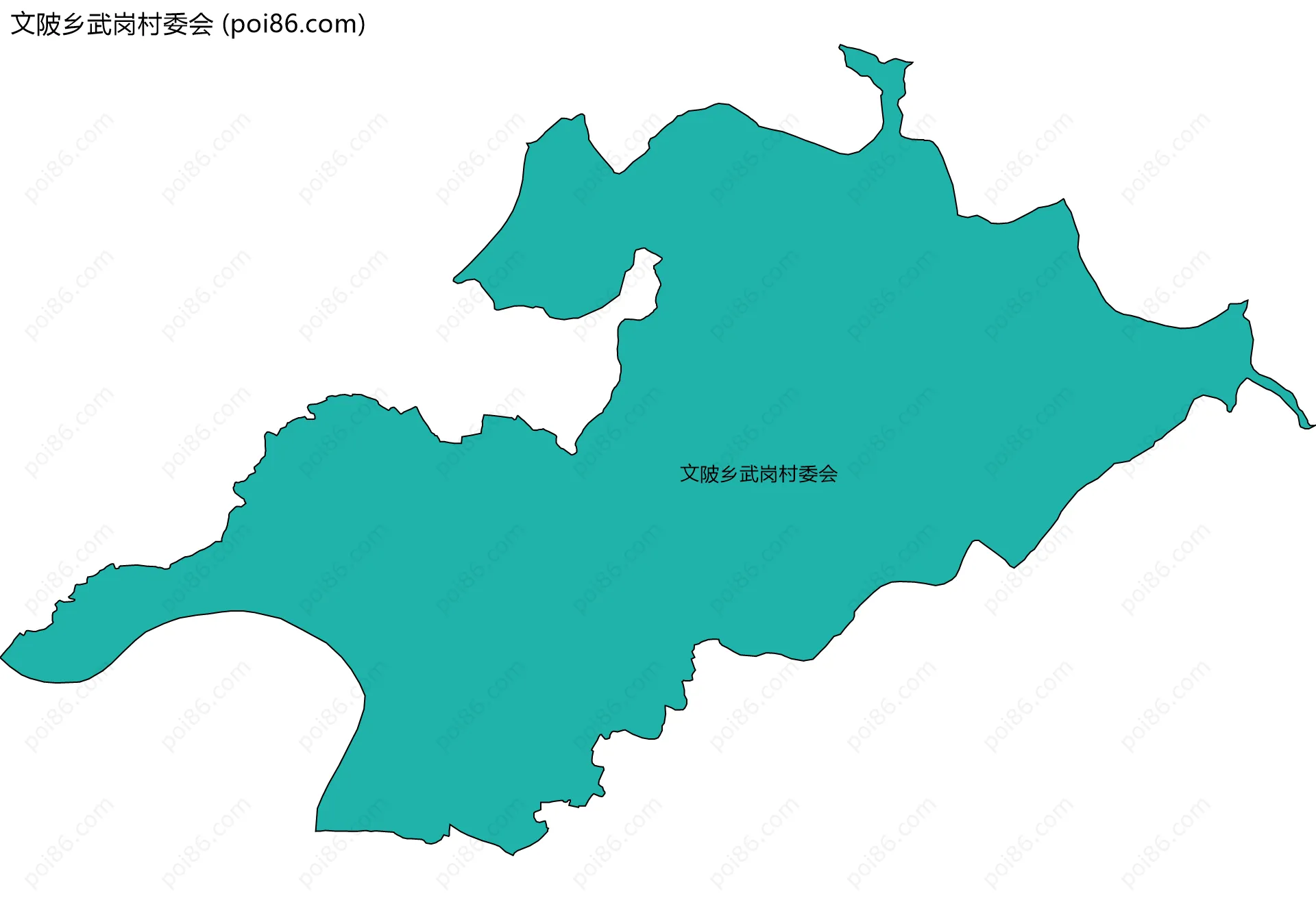 文陂乡武岗村委会边界地图