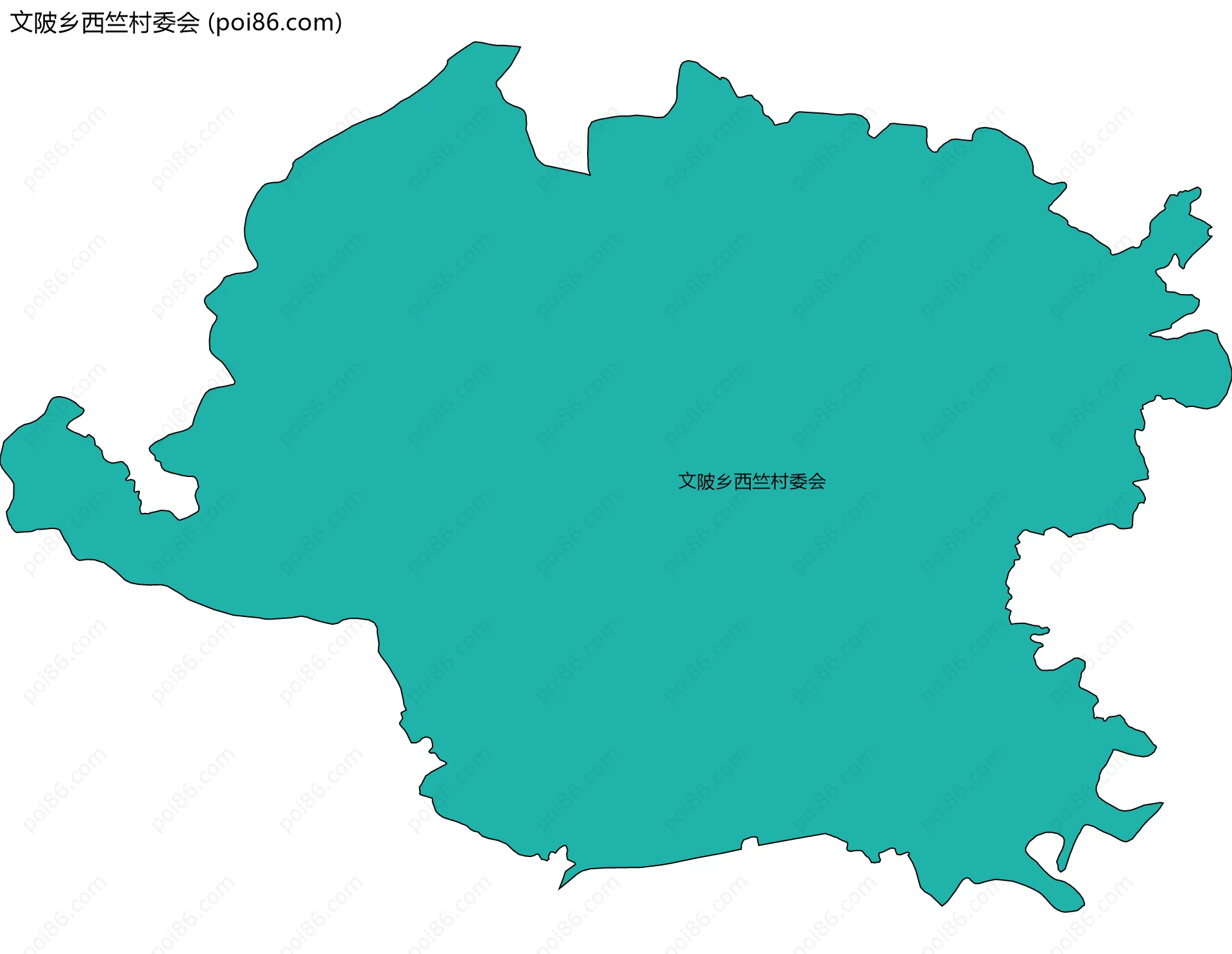 文陂乡西竺村委会边界地图