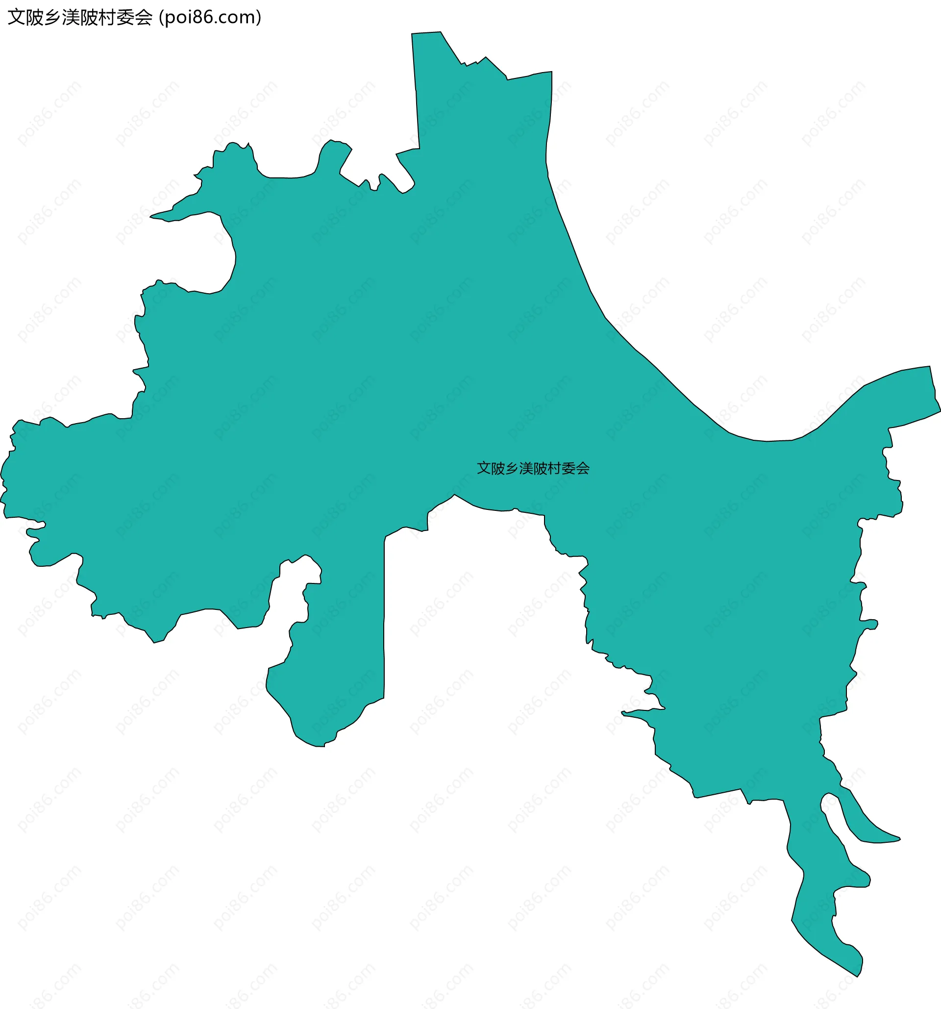 文陂乡渼陂村委会边界地图