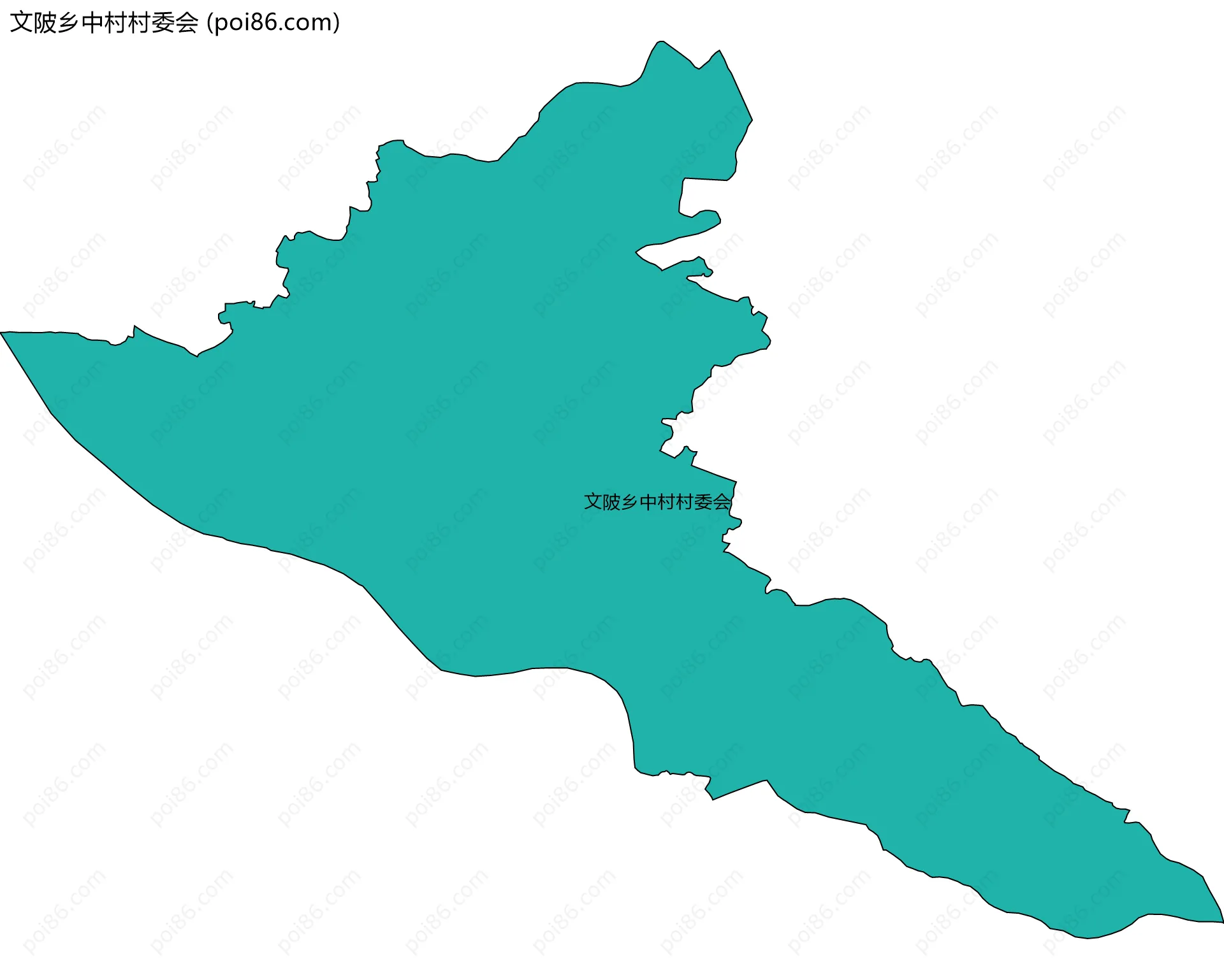 文陂乡中村村委会边界地图