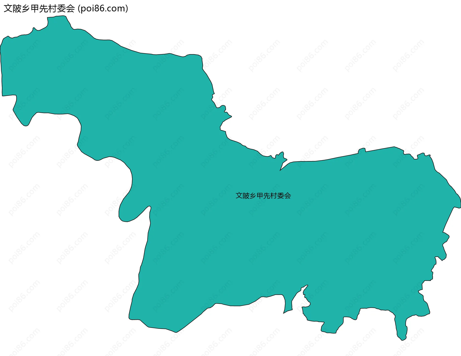 文陂乡甲先村委会边界地图