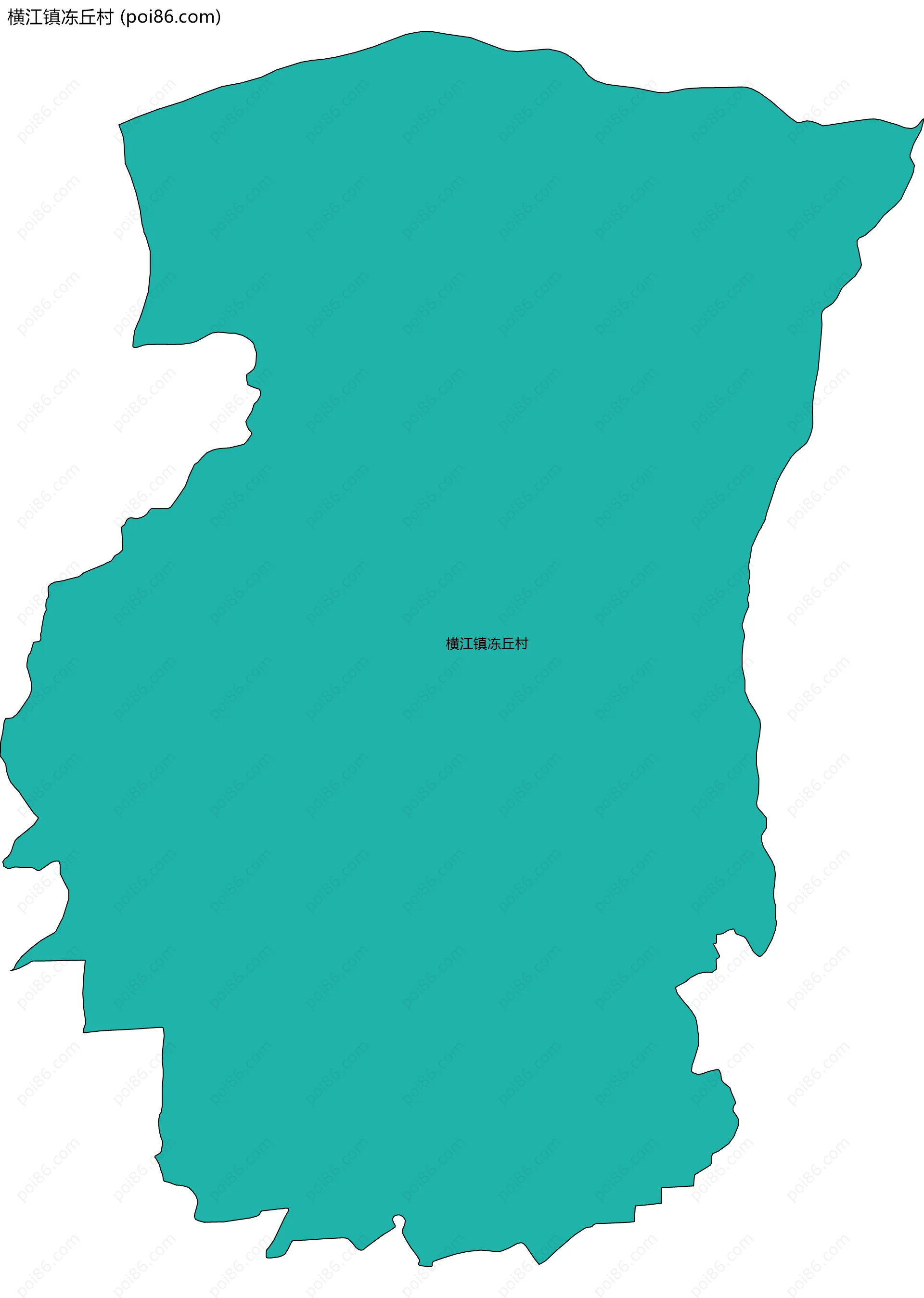 横江镇冻丘村边界地图