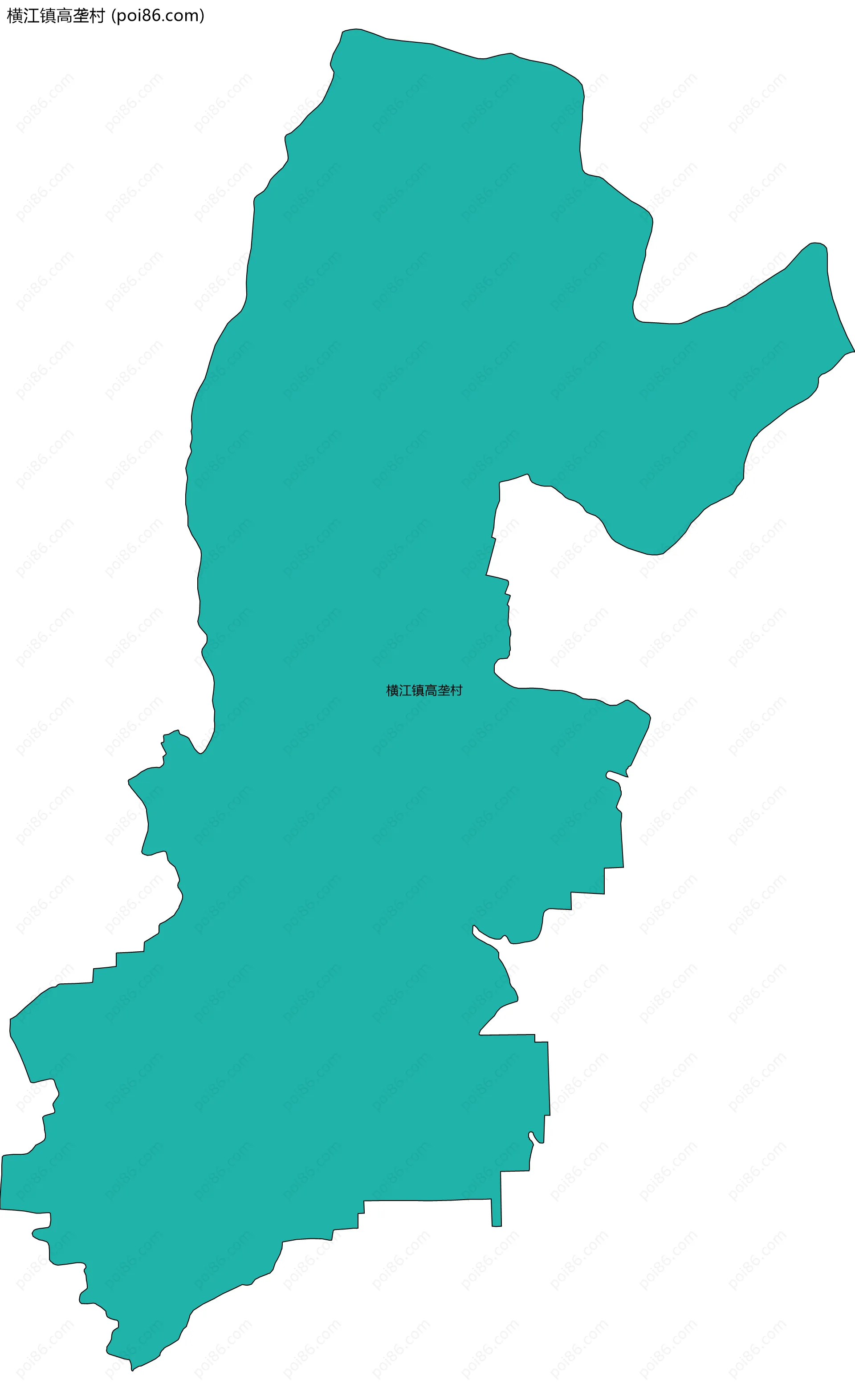 横江镇高垄村边界地图