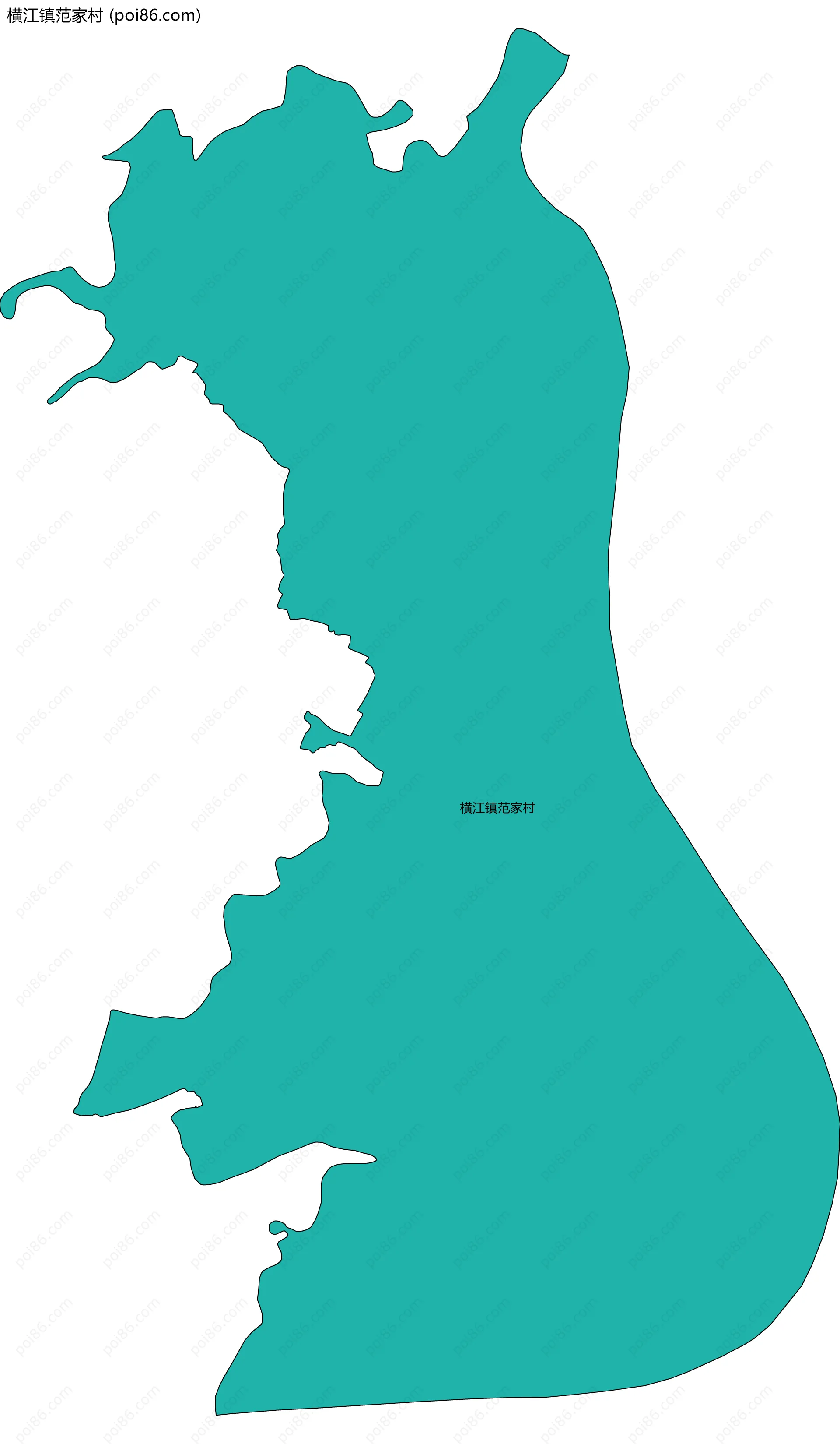 横江镇范家村边界地图