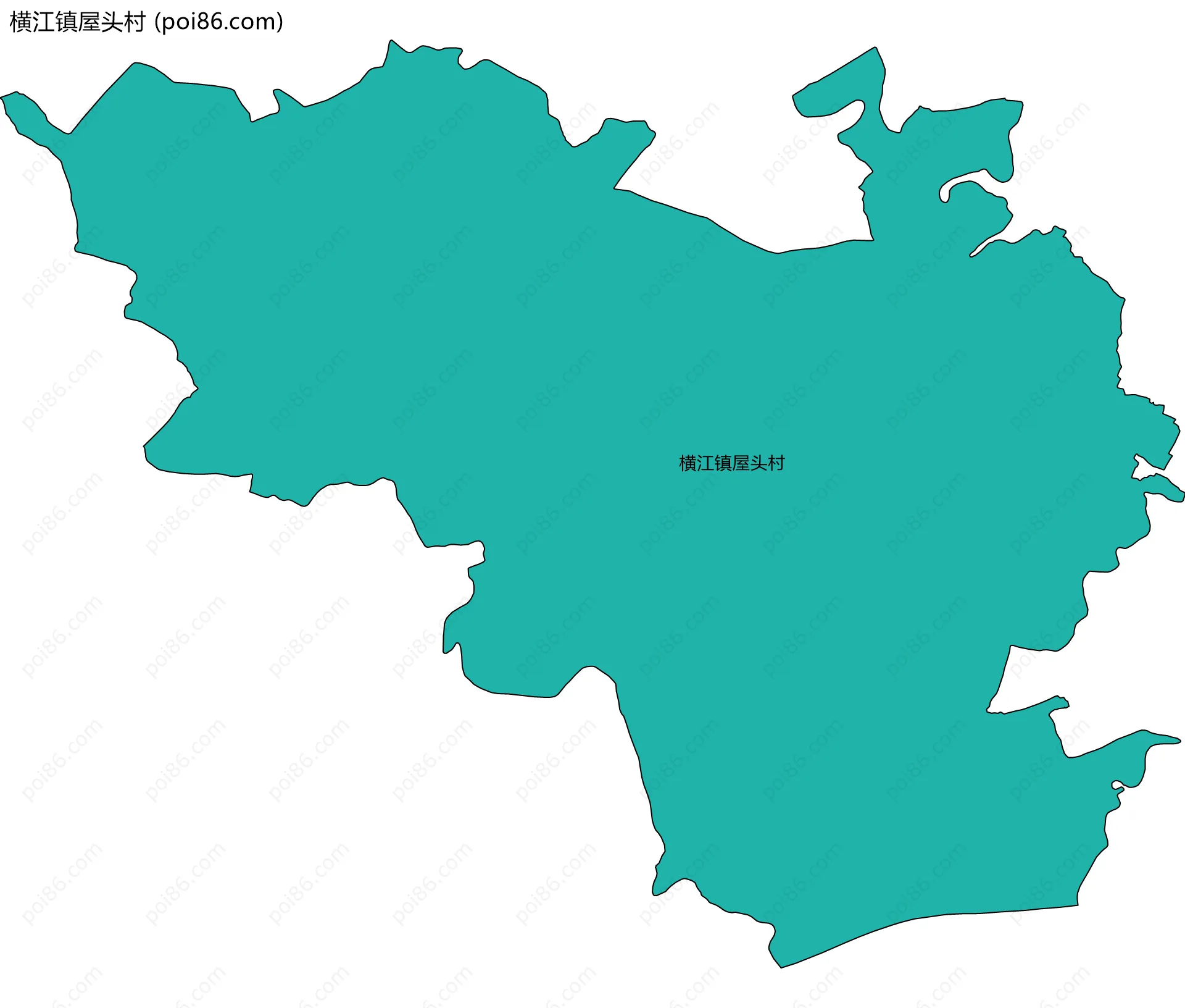 横江镇屋头村边界地图