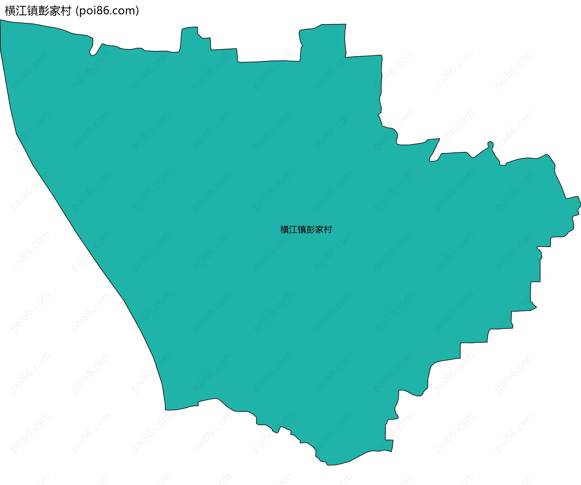 横江镇彭家村边界地图