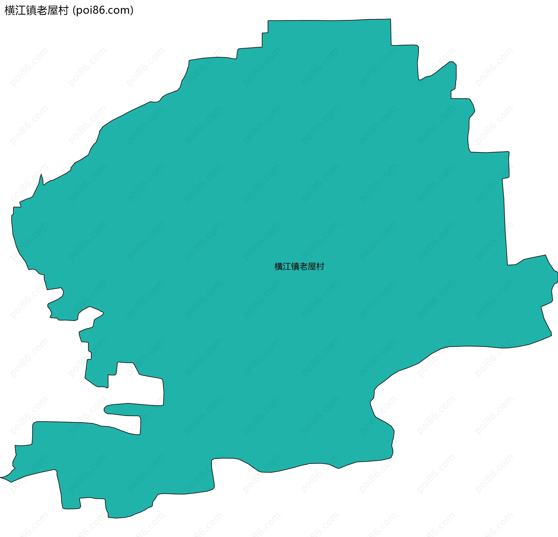 横江镇老屋村边界地图