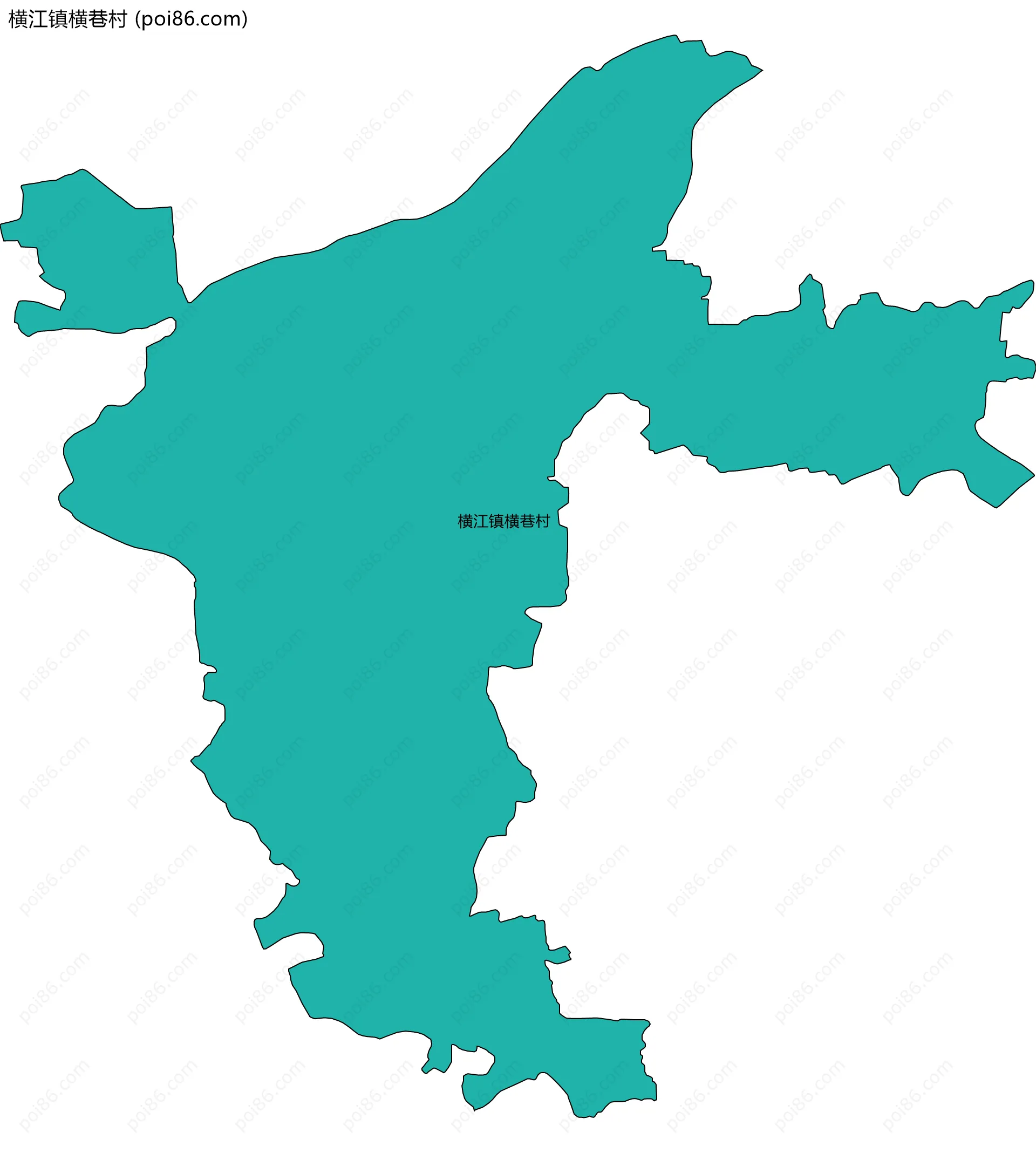 横江镇横巷村边界地图