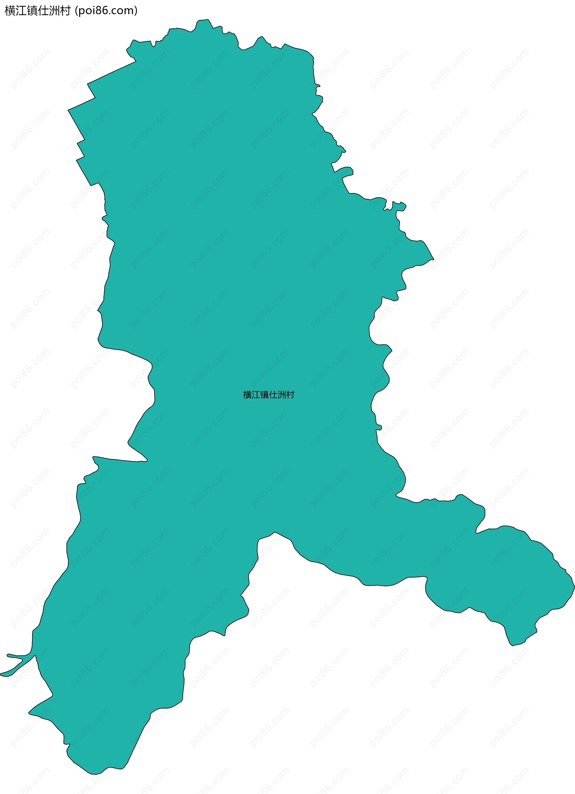 横江镇仕洲村边界地图