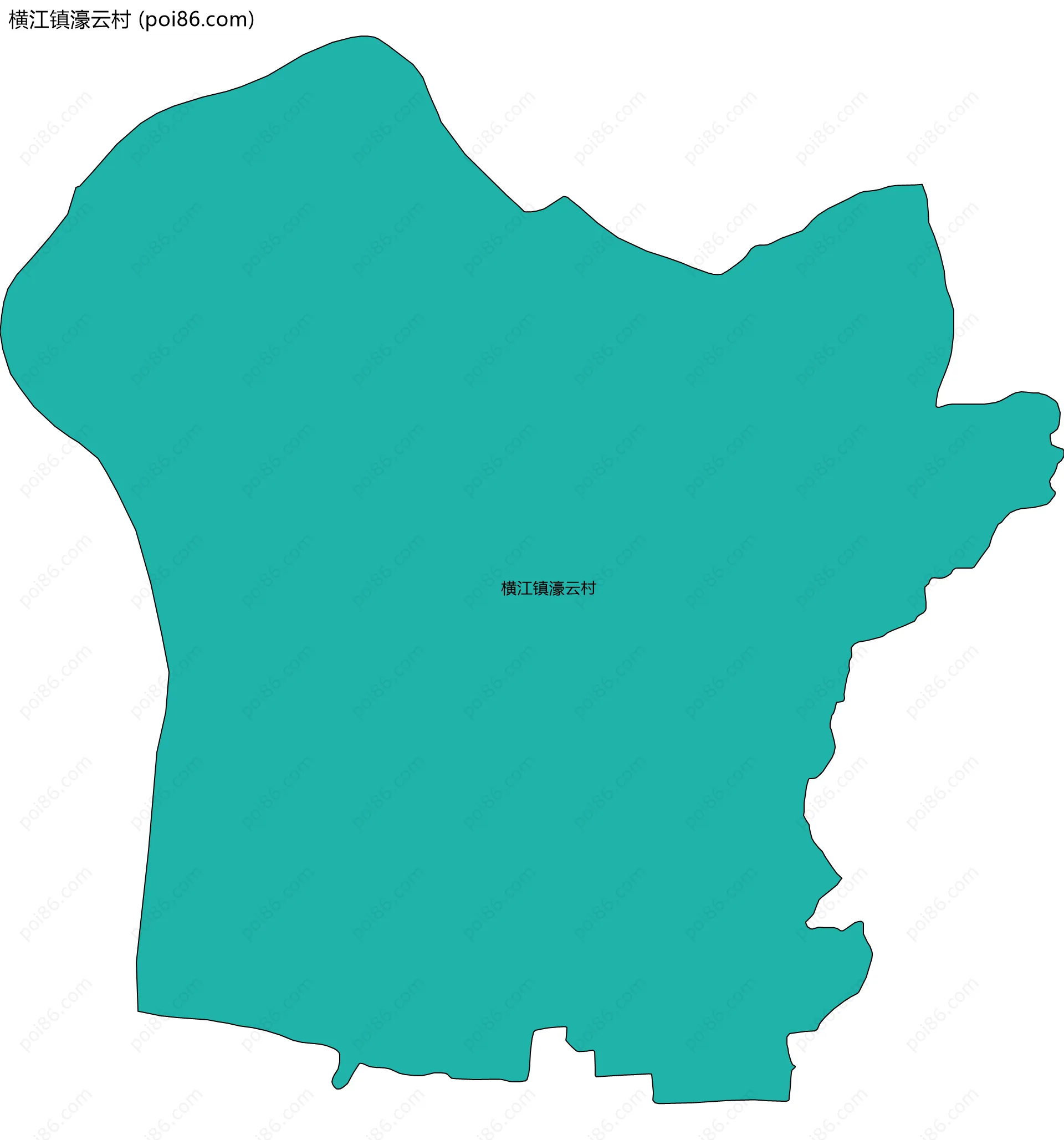 横江镇濠云村边界地图